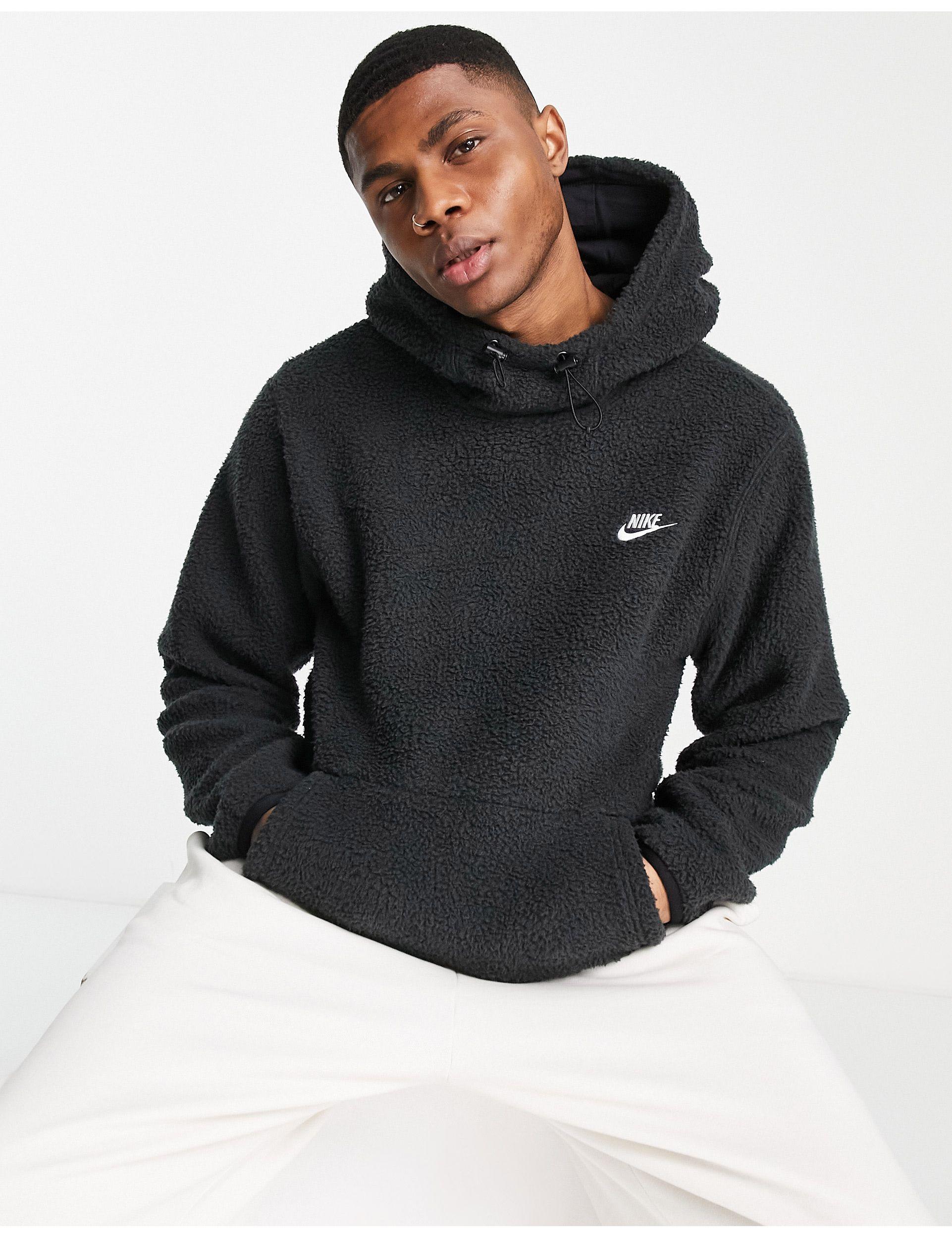 Nike Sport Essentials Sherpa Hoodie With Back Logo for Men Lyst