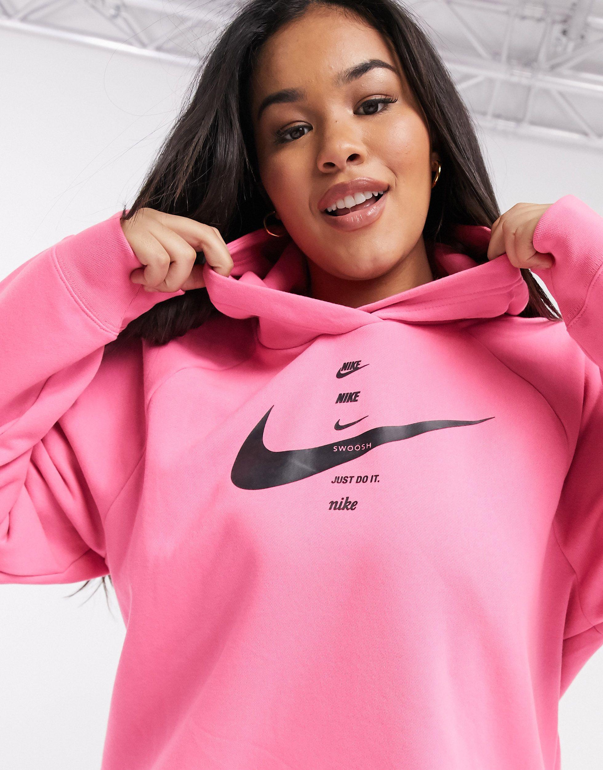 Nike Sportswear Swoosh Hoodie (pink Glow) - Clearance Sale | Lyst
