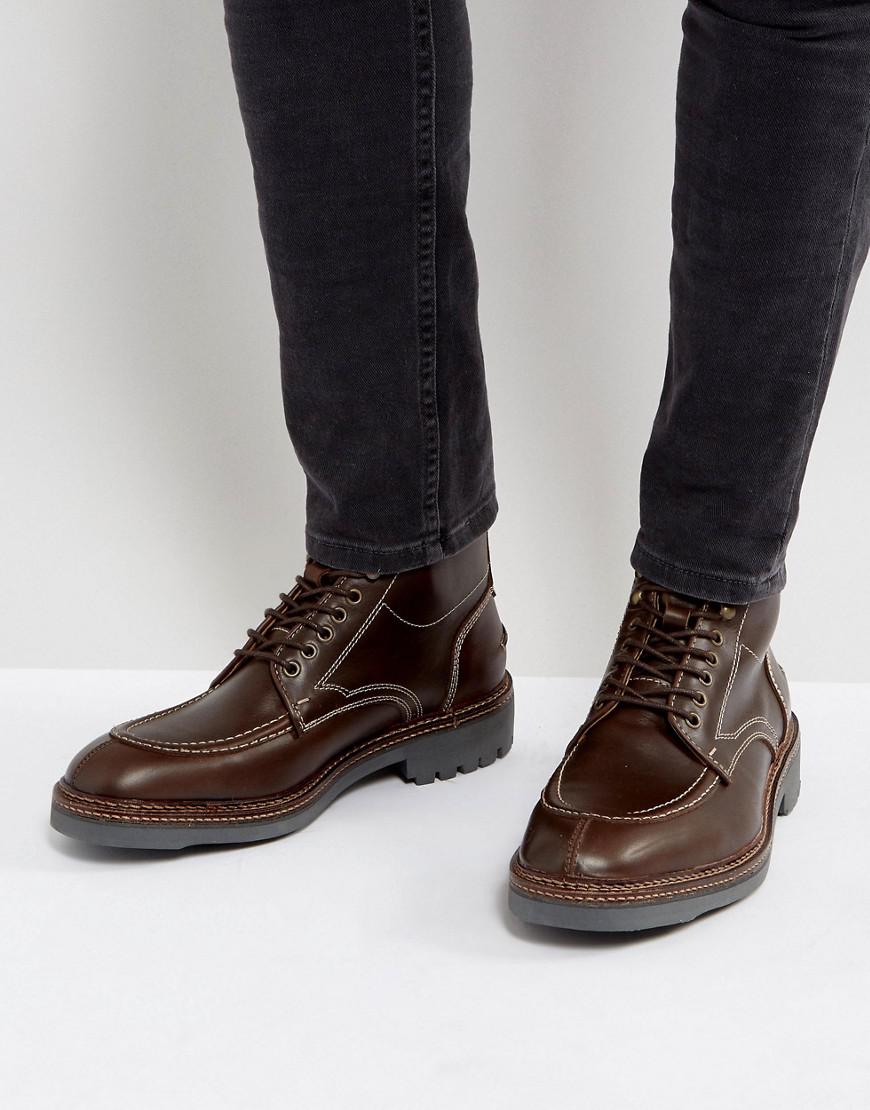 Lyst - H By Hudson Wycombe Leather Lace Up Boots in Brown for Men