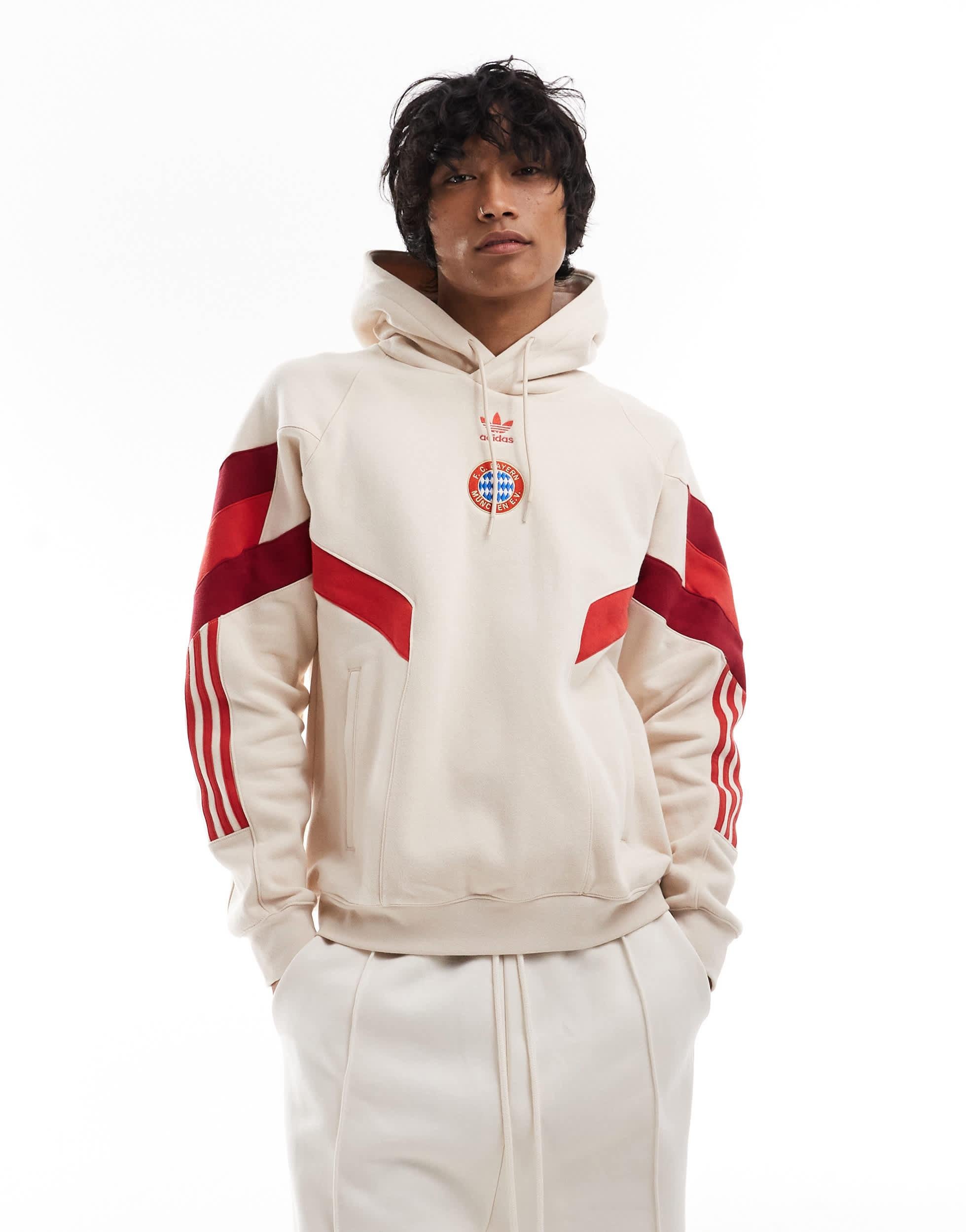 Adidas Hoodie Beige Fc Bayern Pullover Herren Adidas Originals