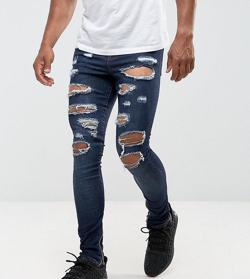dark blue super skinny jeans mens