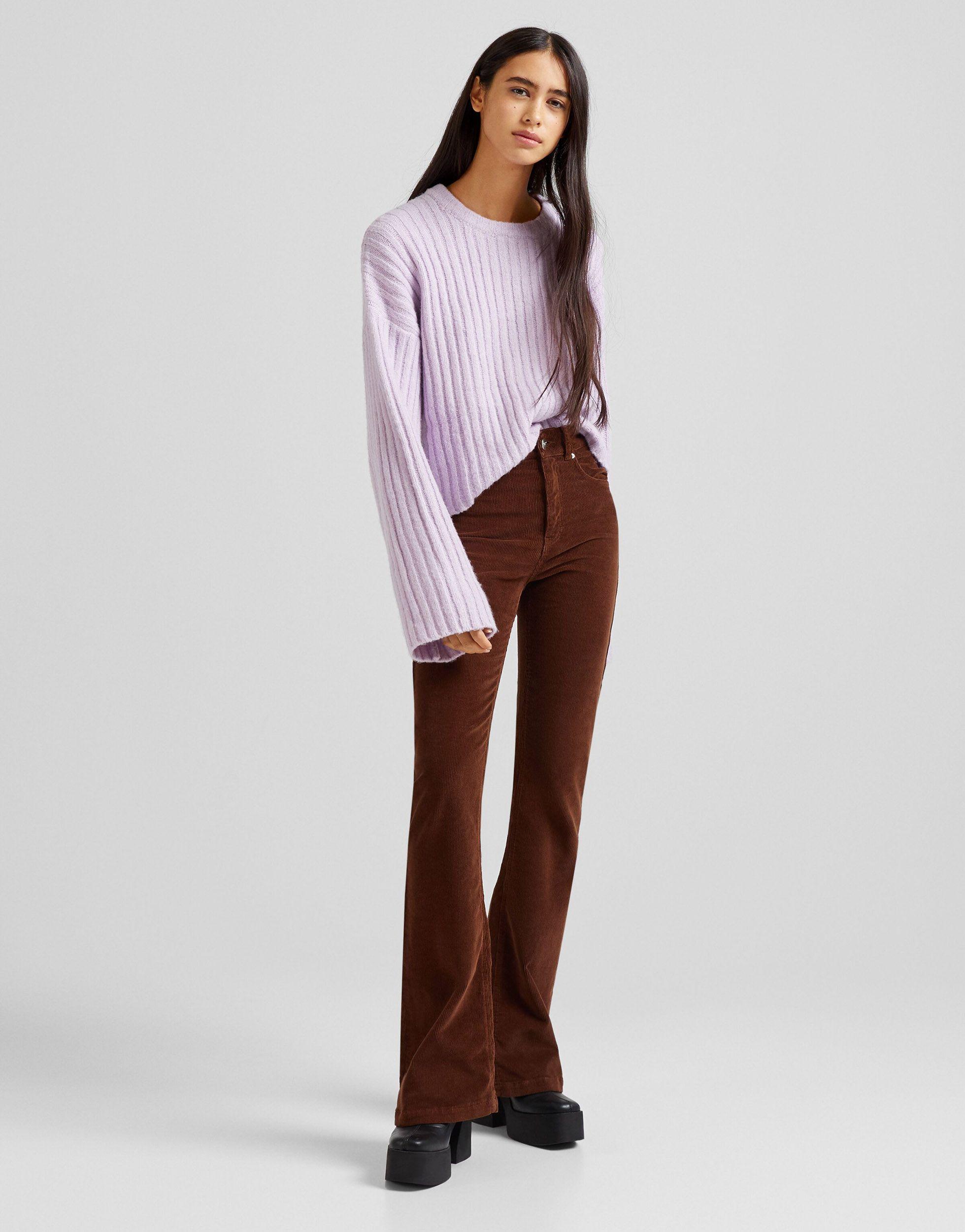 Bershka Corduroy Petite Slim Leg Cord 