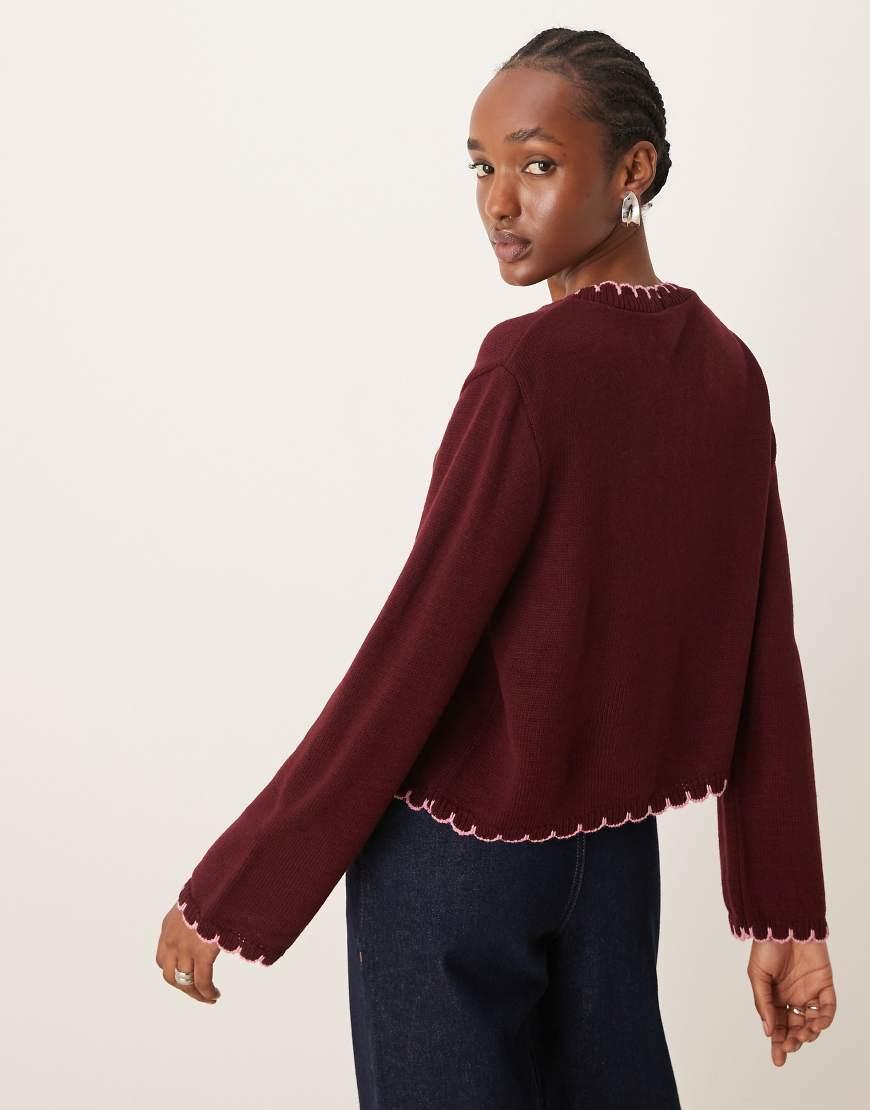 asos cropped crew neck cardigan