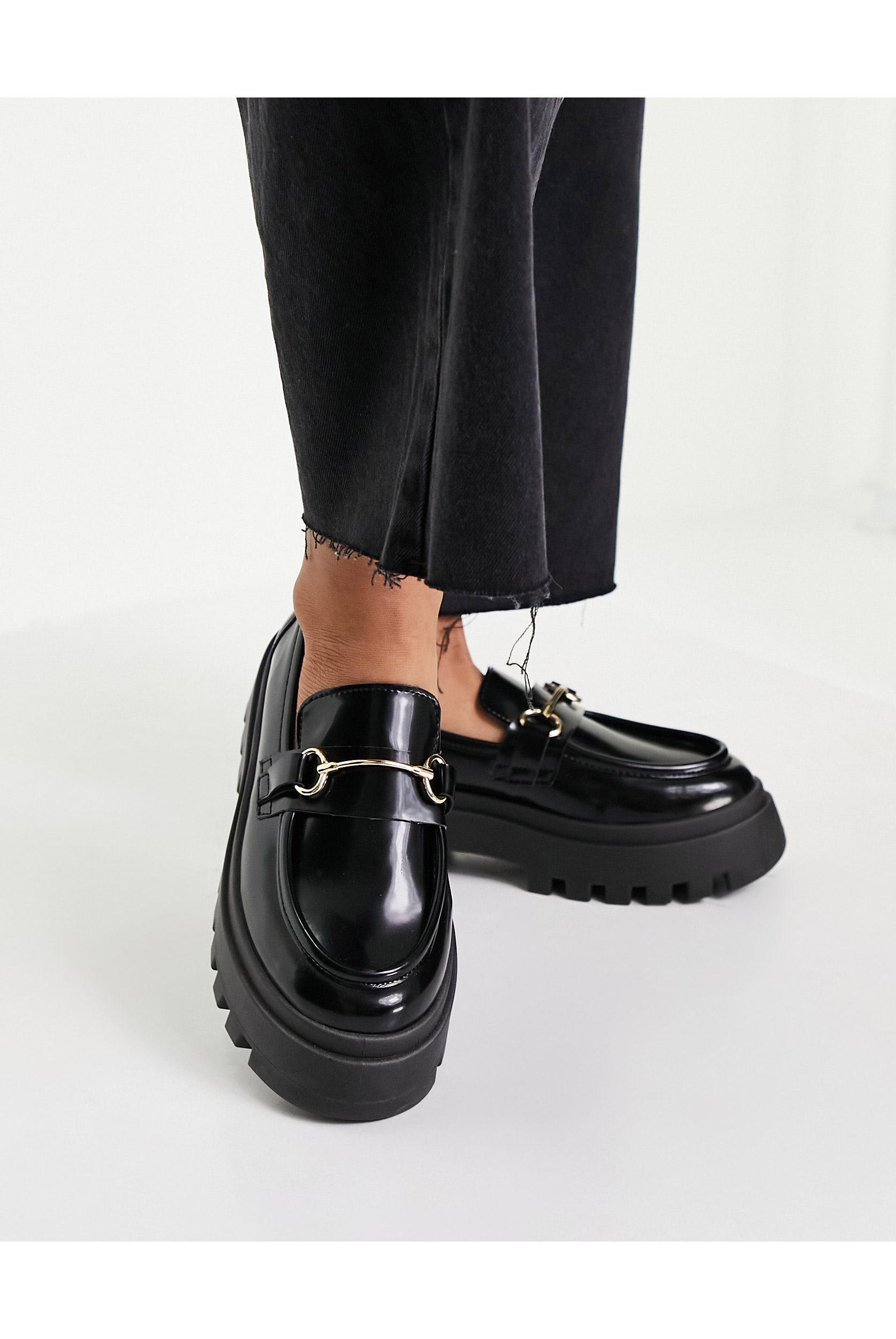 Asos design profile chunky high heeled loafer Clearance