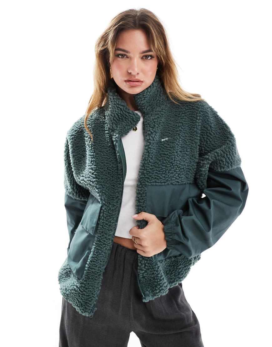 Nike borg fleece jacket shop