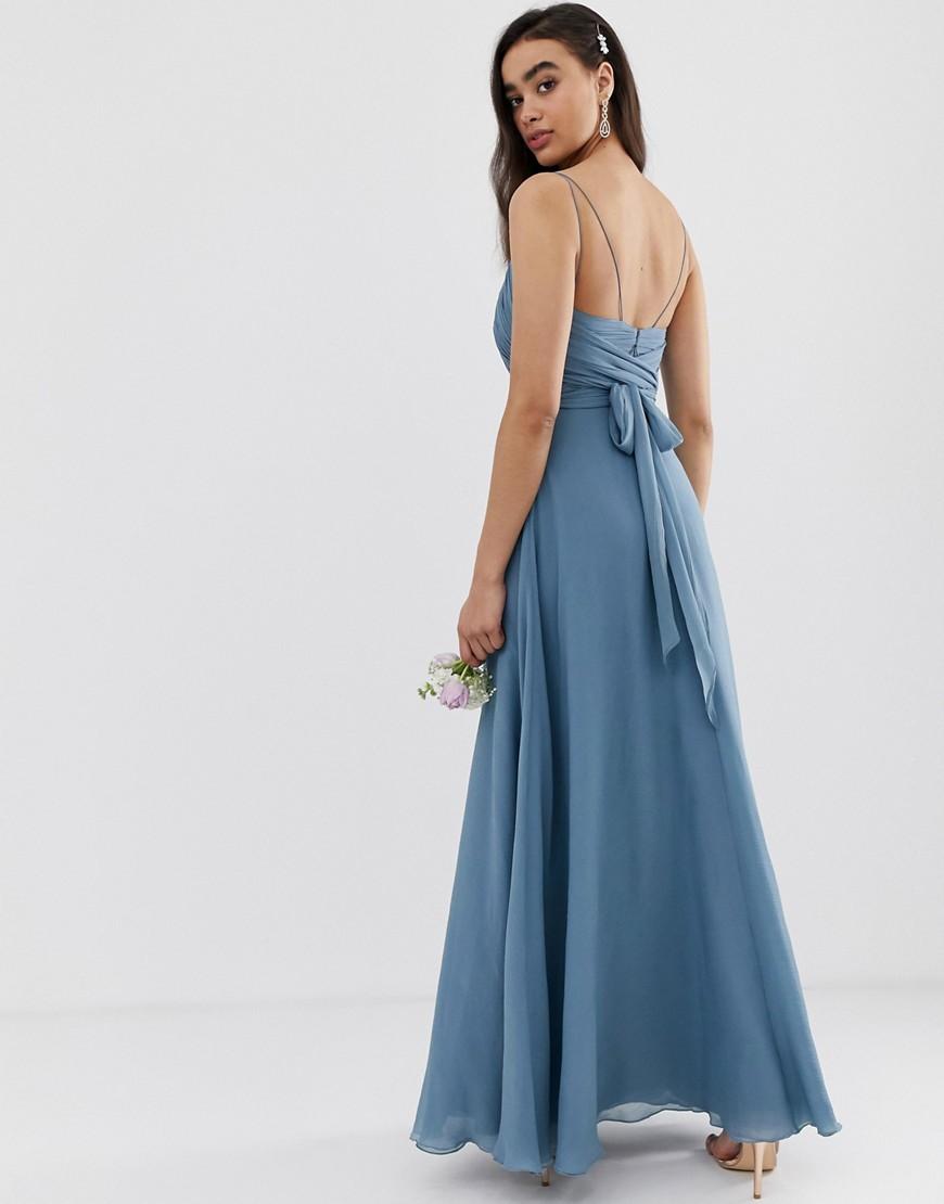 asos design cami wrap maxi dress with tie waist