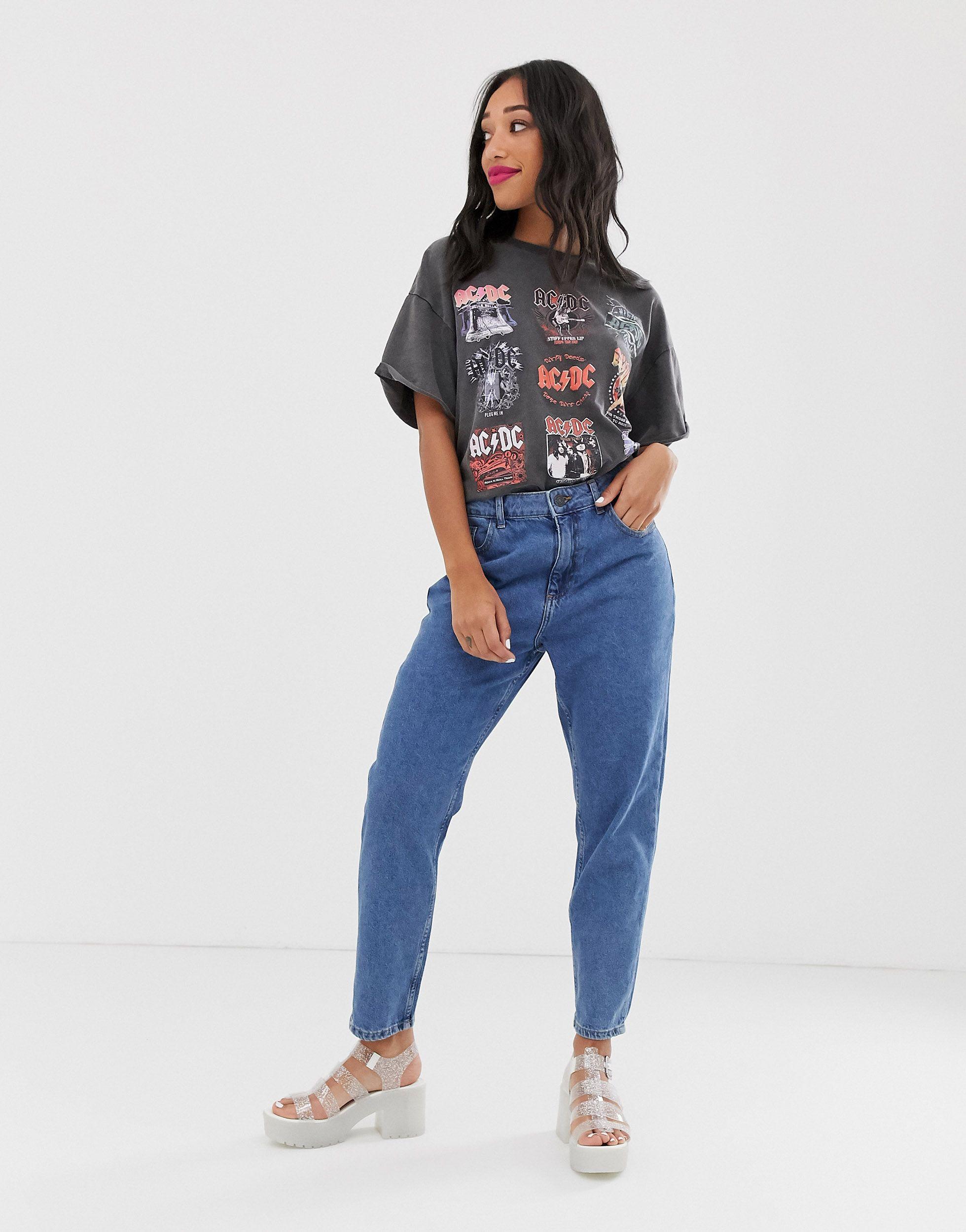 Bershka Denim – ACDC-T-Shirt in Schwarz | Lyst DE