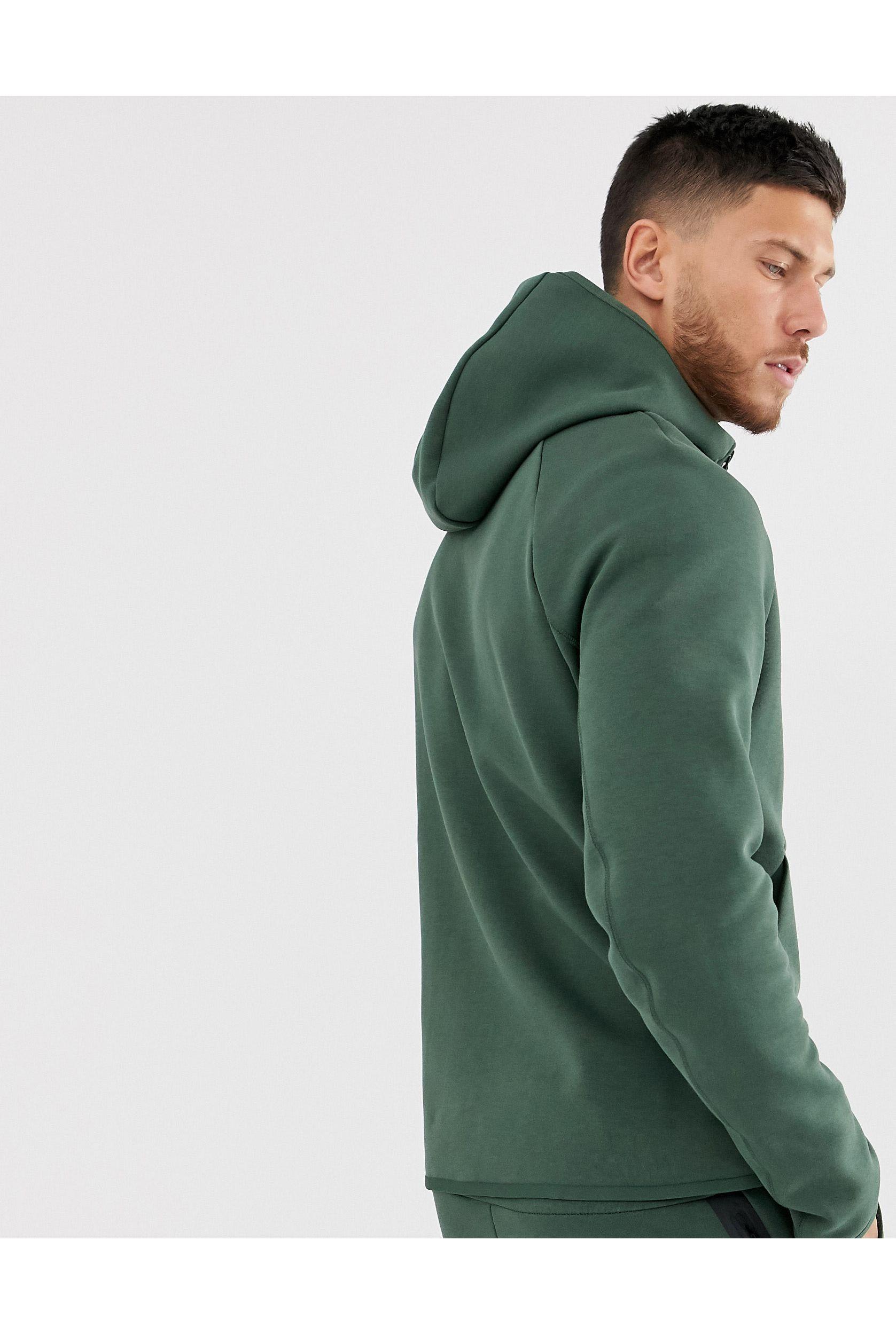 Nike Fleece Hoodie Khaki in Green for Men | Lyst
