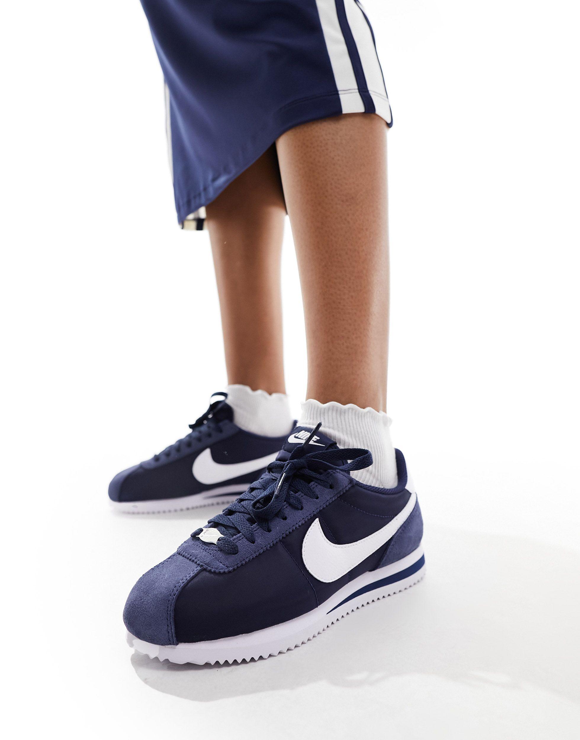 Blue nike cortez nylon outlet