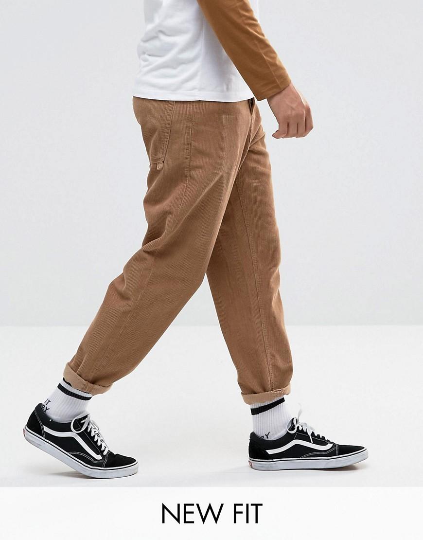 Pantaloni a coste stile skater cuoioASOS in Cotone da Uomo colore Marrone |  Lyst