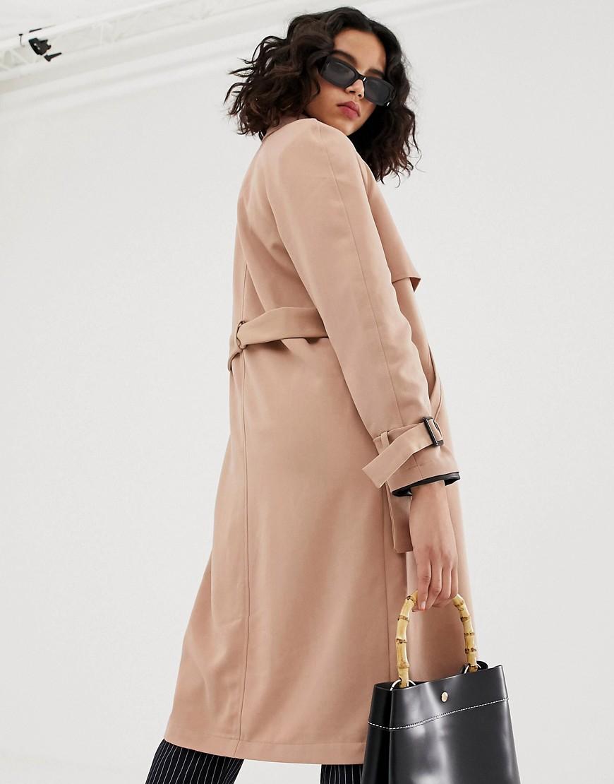 Vero Moda Synthetic Fluid Trench Coat in Pink - Lyst