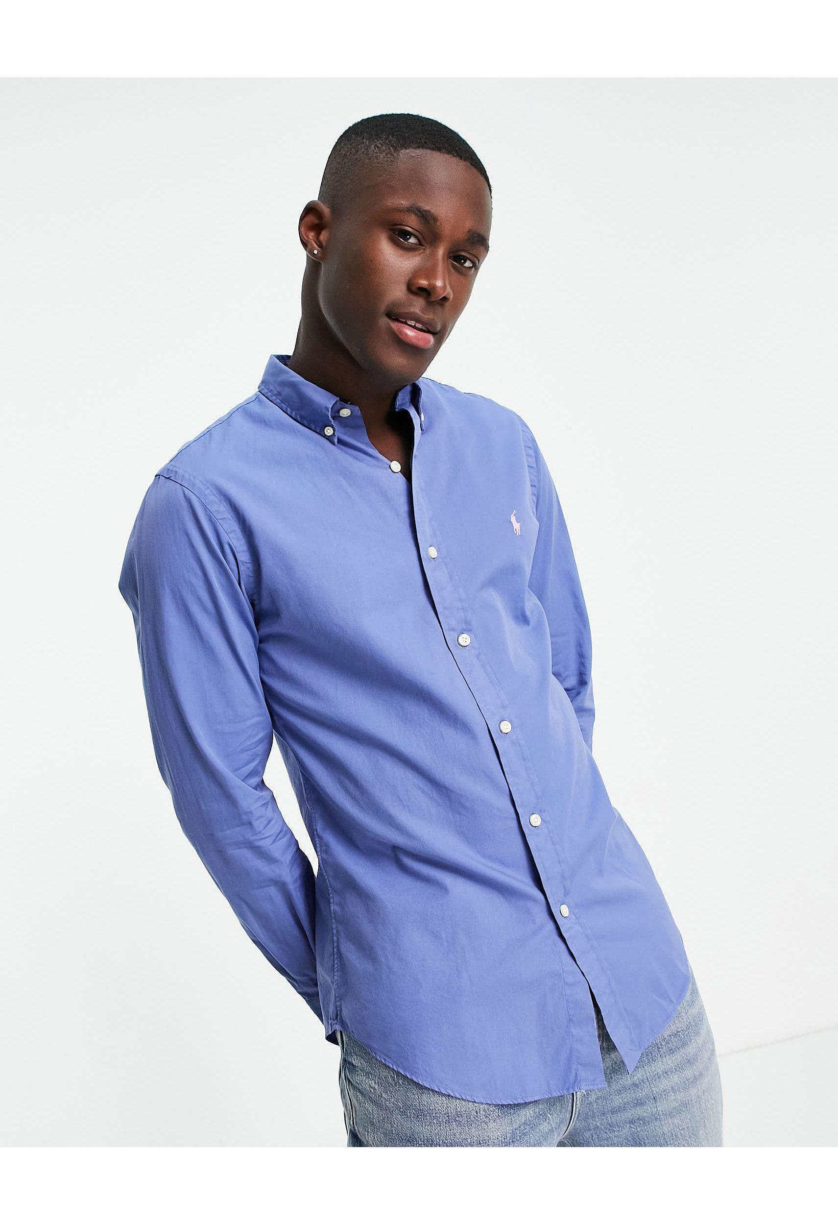 navy polo button down