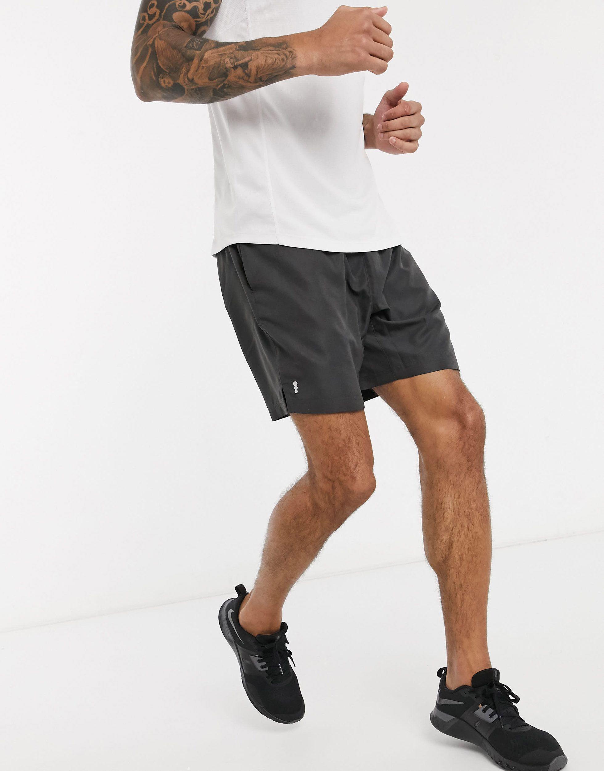 New Look Synthetic Sport Recycled Polyester Running Shorts in Gray for