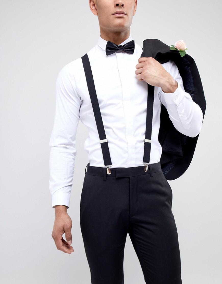 Religion Wedding Suspenders & Bow Tie Set With Tonal Logo in Black for Men  | Lyst