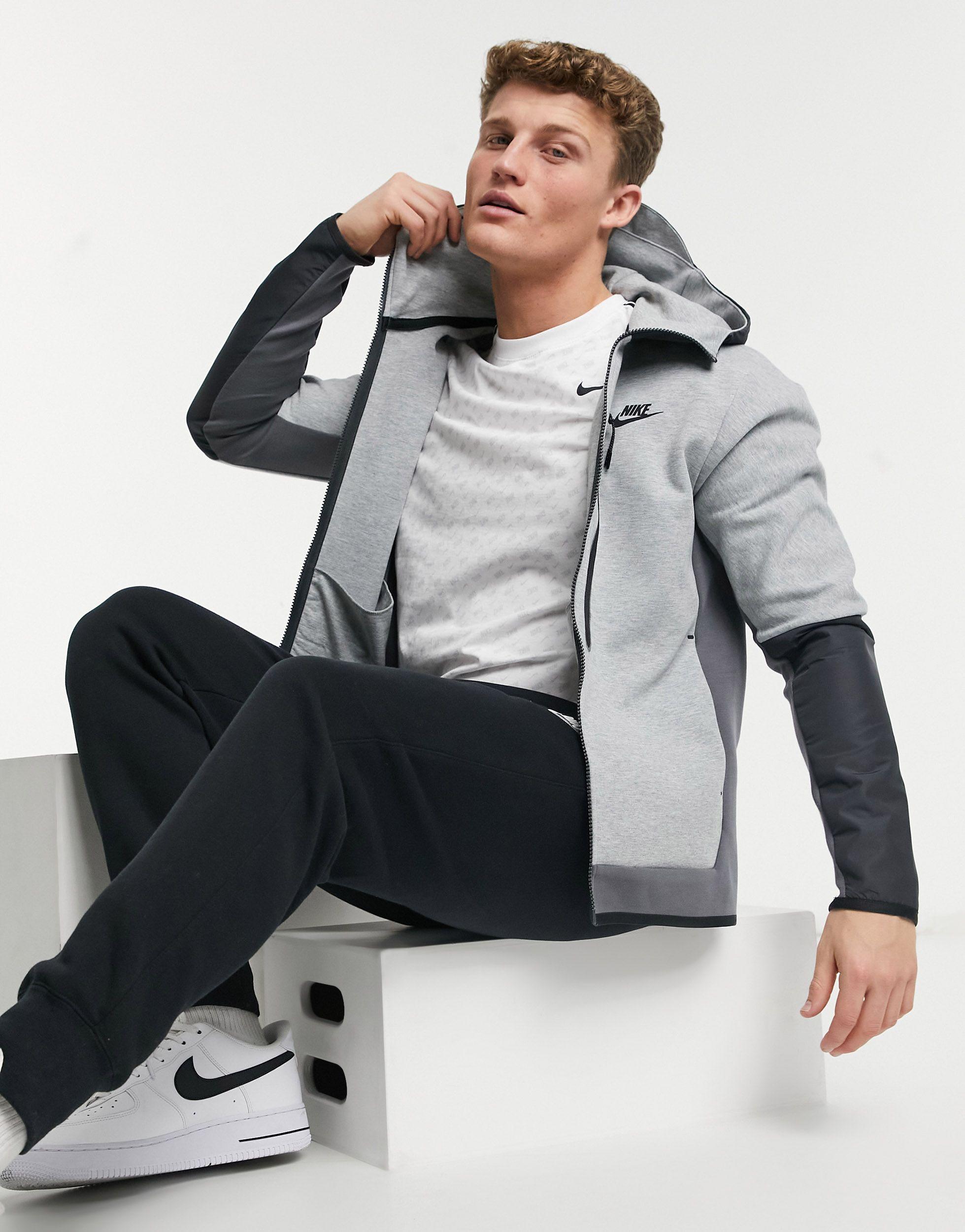 Tech Fleece Full-zip Hoodie Gray for Men | Lyst