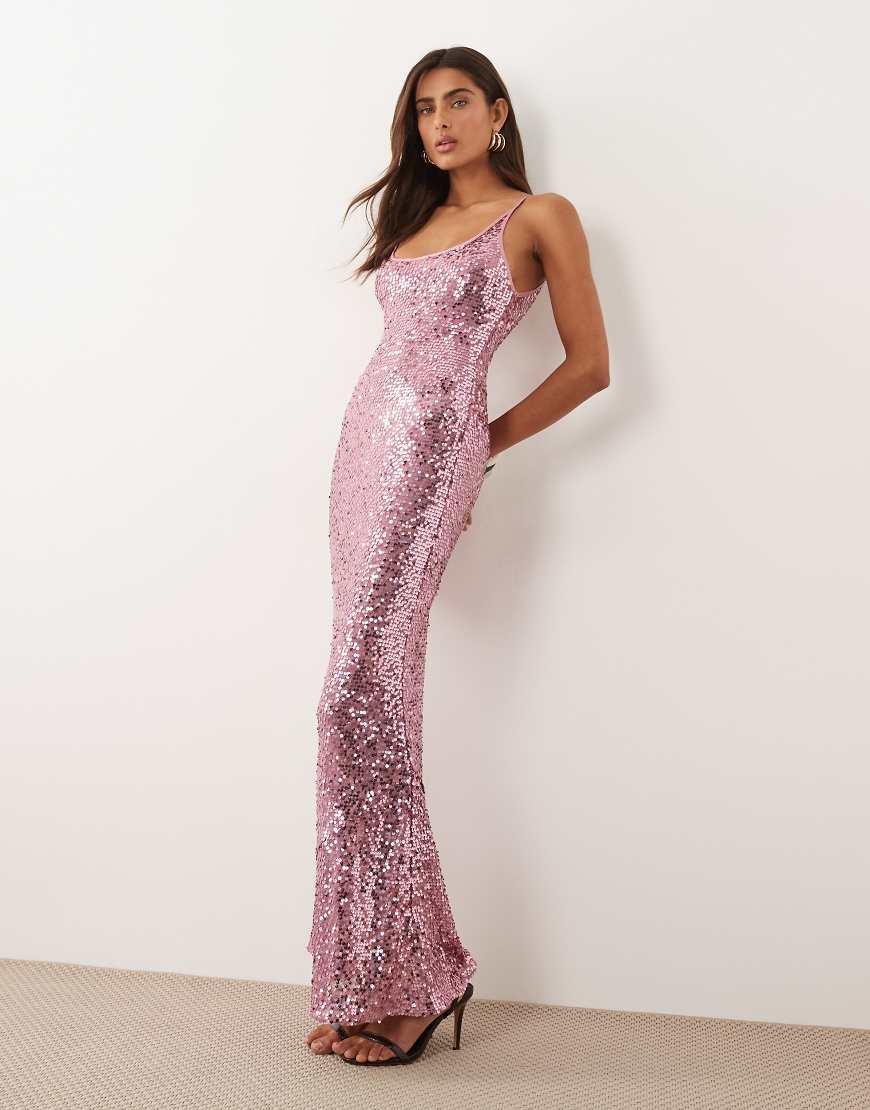 asos pink sheer dress Asos Sheer Lace Pink Embelishment Dress