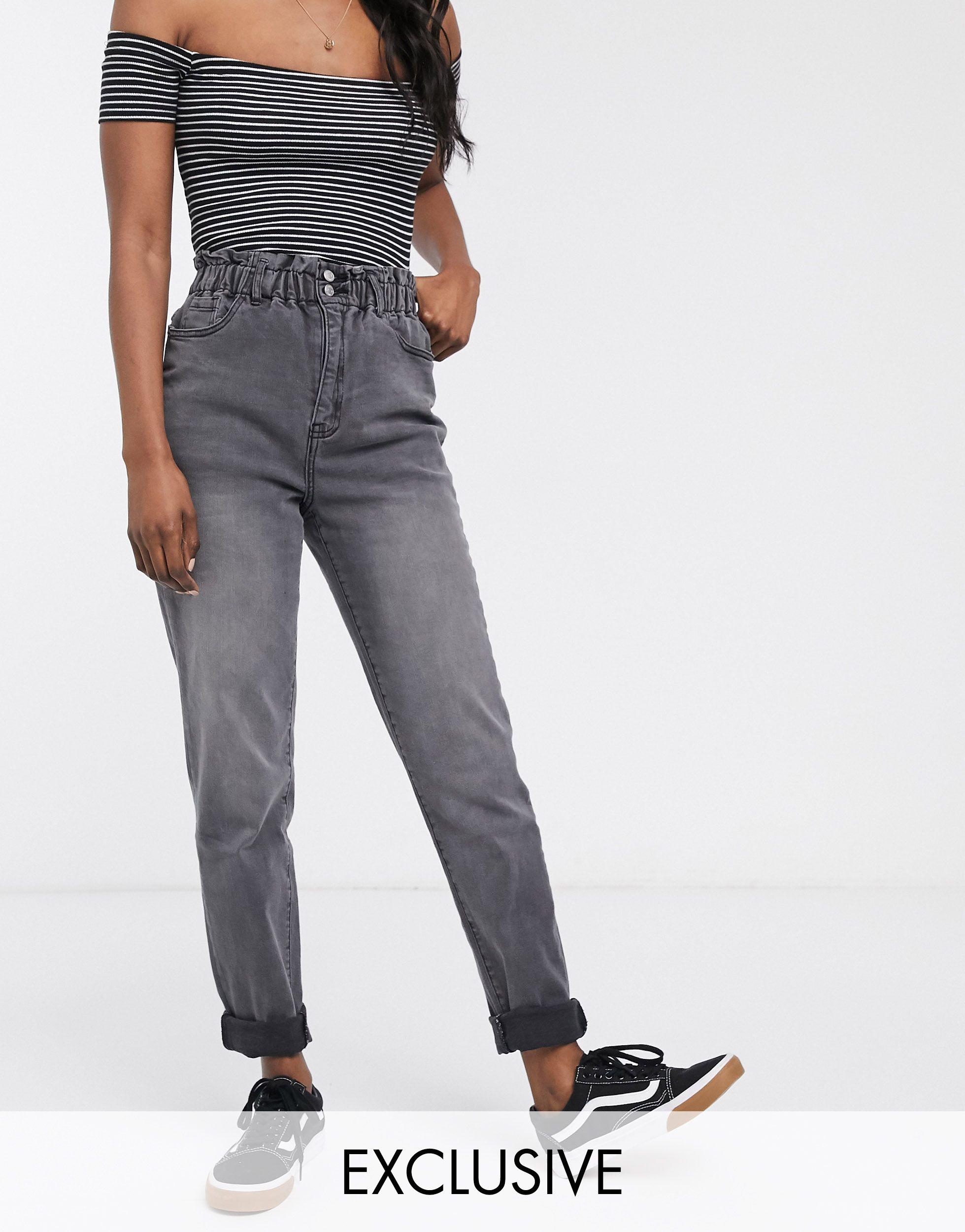 paper bag jeans black