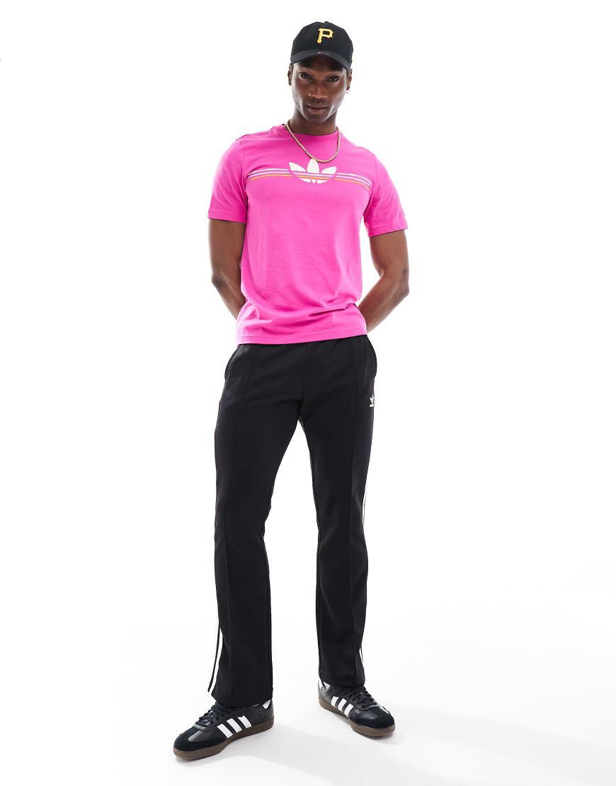 Pink adidas tracksuit mens sale