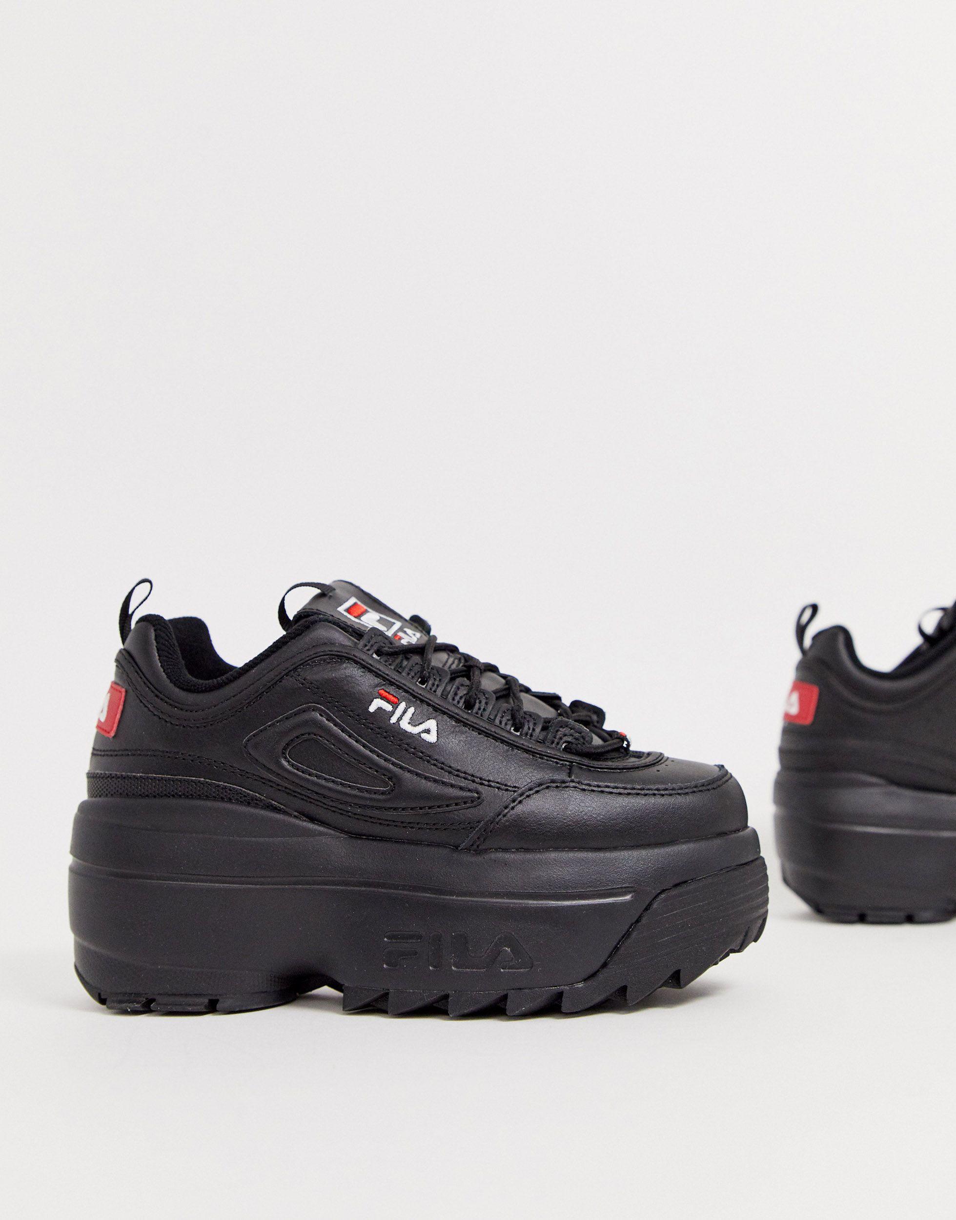 Fila Disruptor Ii Platform Wedge Trainers in Black | Lyst Australia