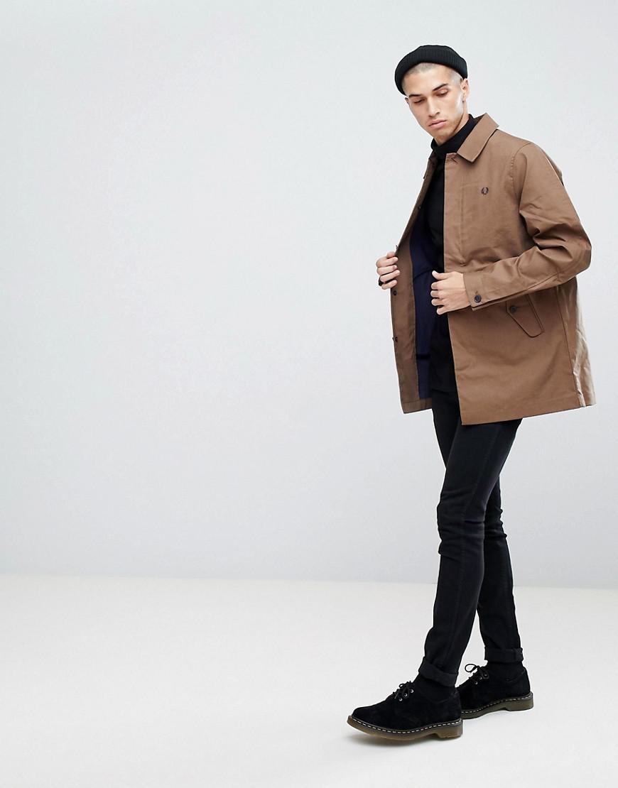 Fred Perry Caban Trench In Tan in Brown for Men - Lyst