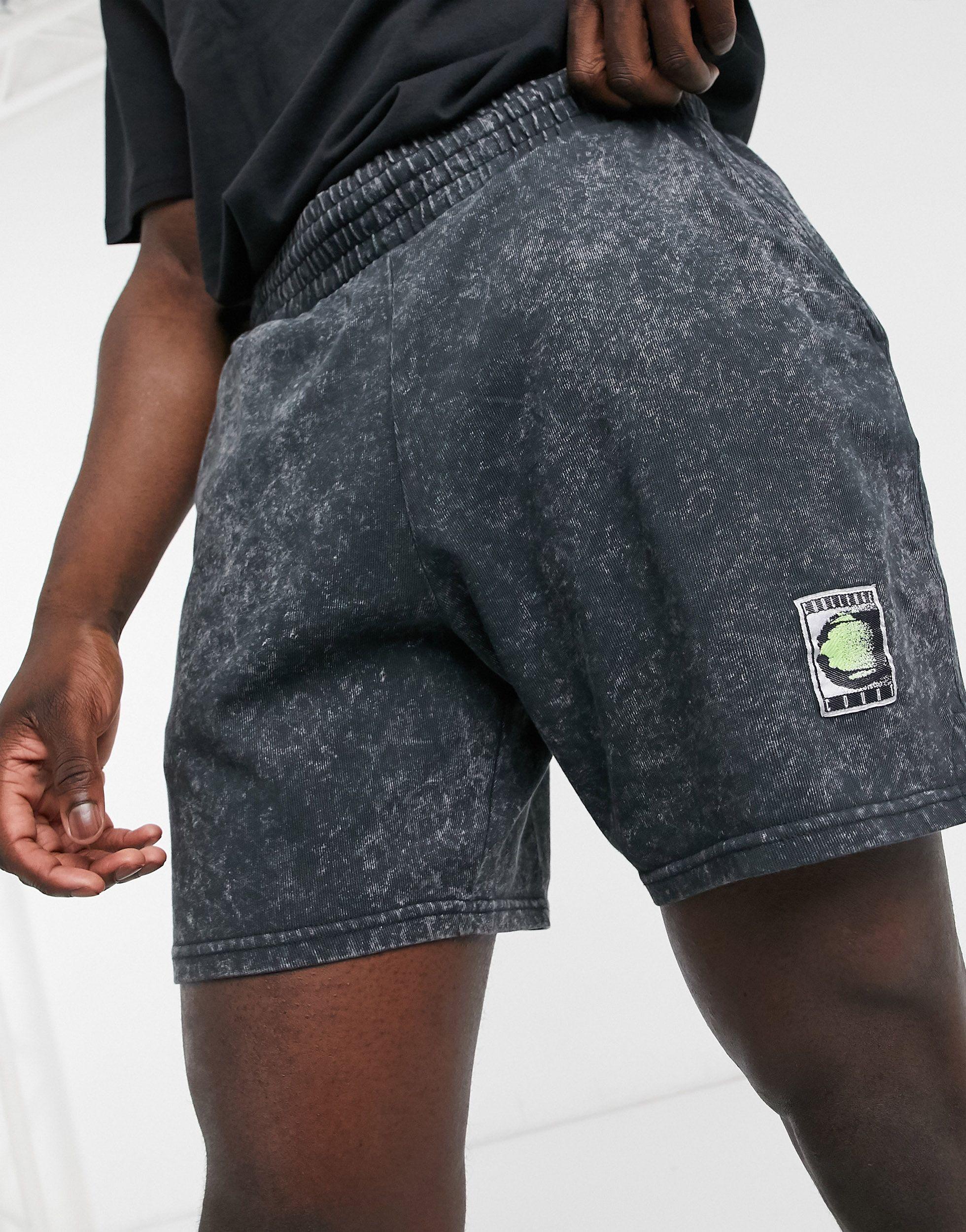 Nike Tennis Heritage Re-issue Acid Wash Shorts in Black for Men | Lyst