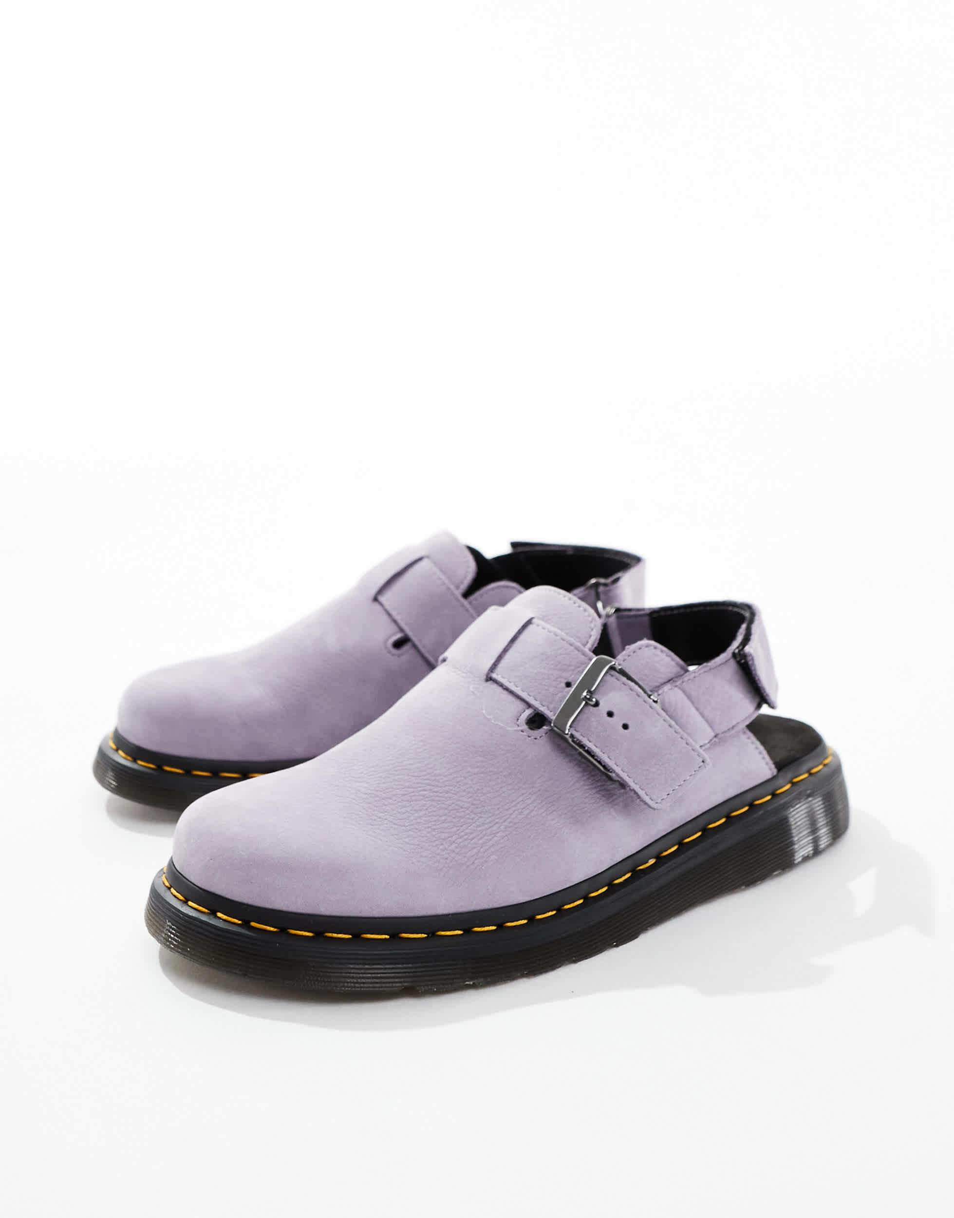 martens jorge ii mules en daim lilas Martens en