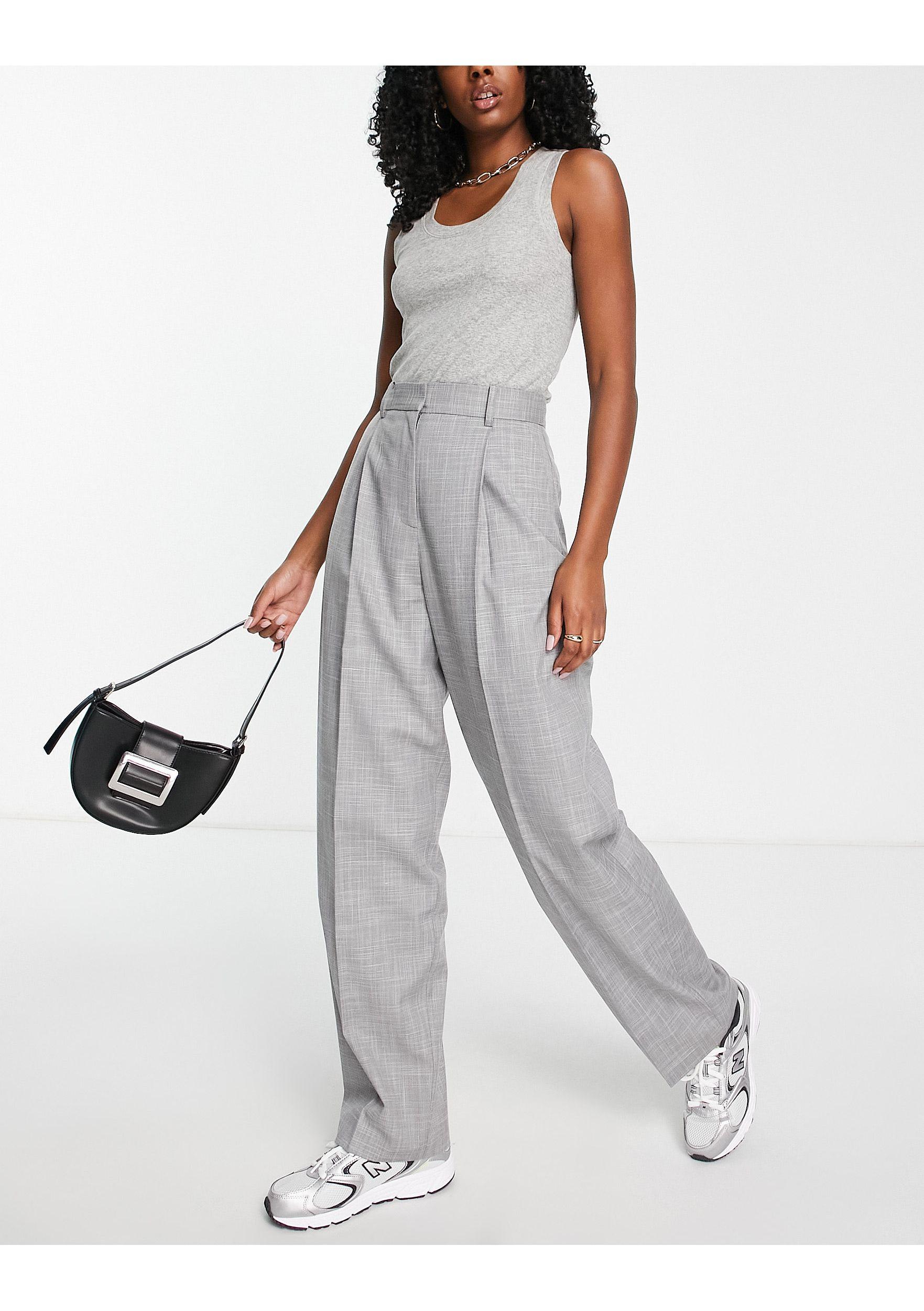 TOPSHOP Mensy Tonic Trouser in Gray | Lyst