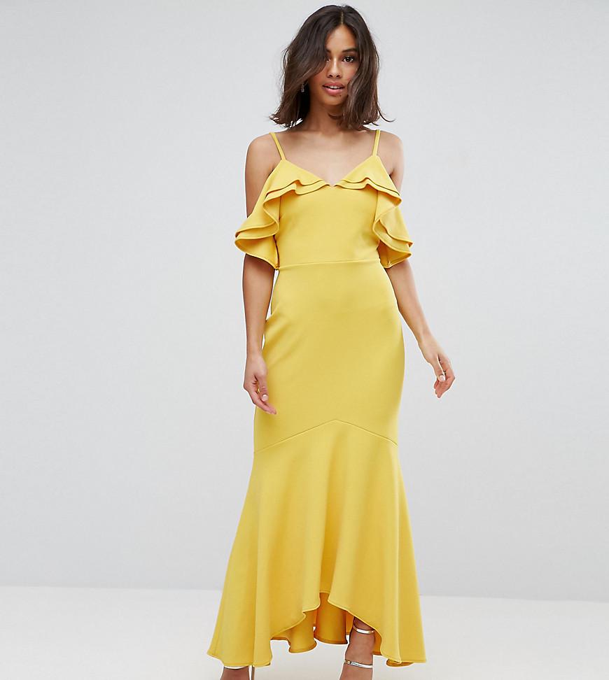 ruffle bust dress