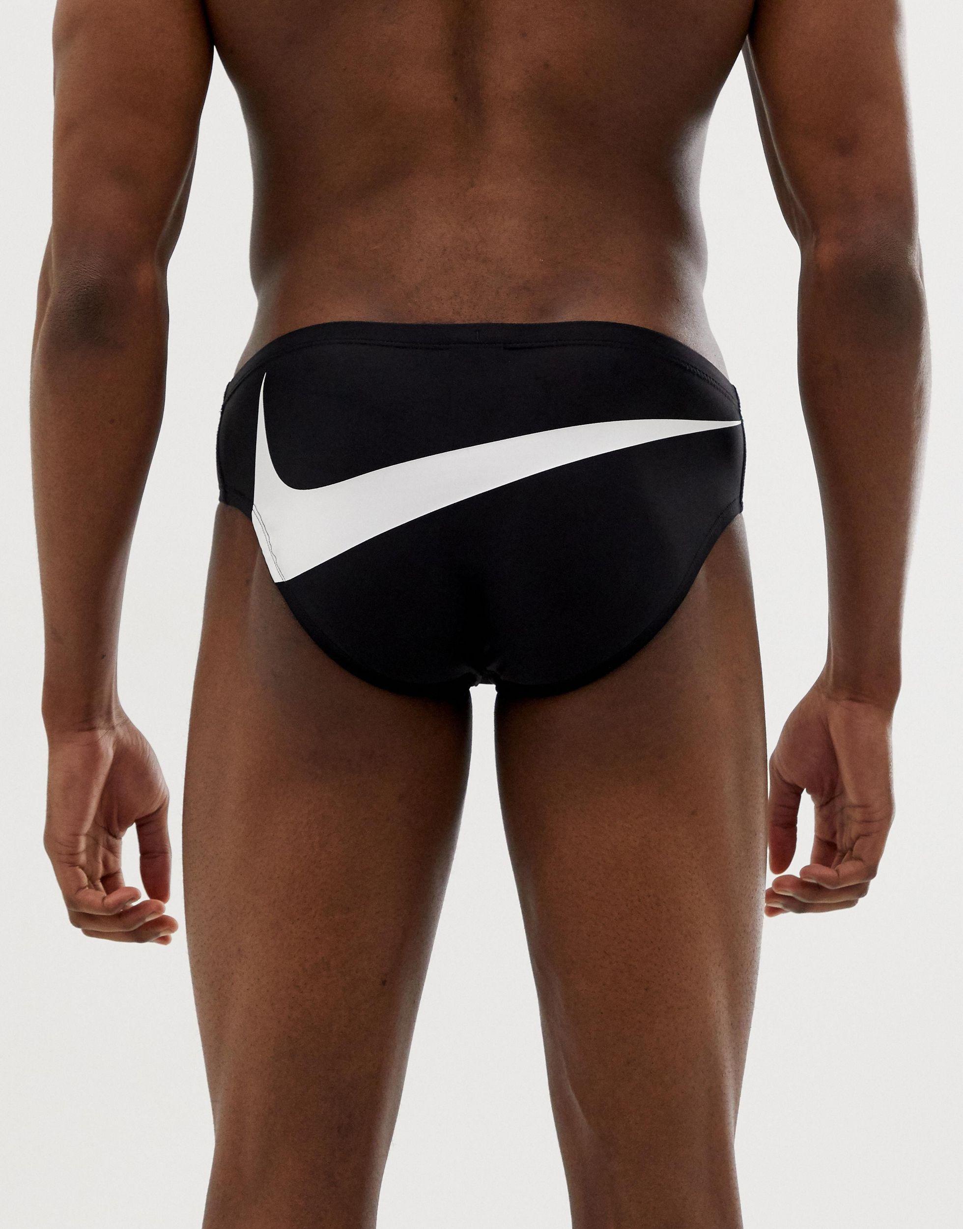 Nike Exclusive Big Swoosh Trunks in Black for Men | Lyst