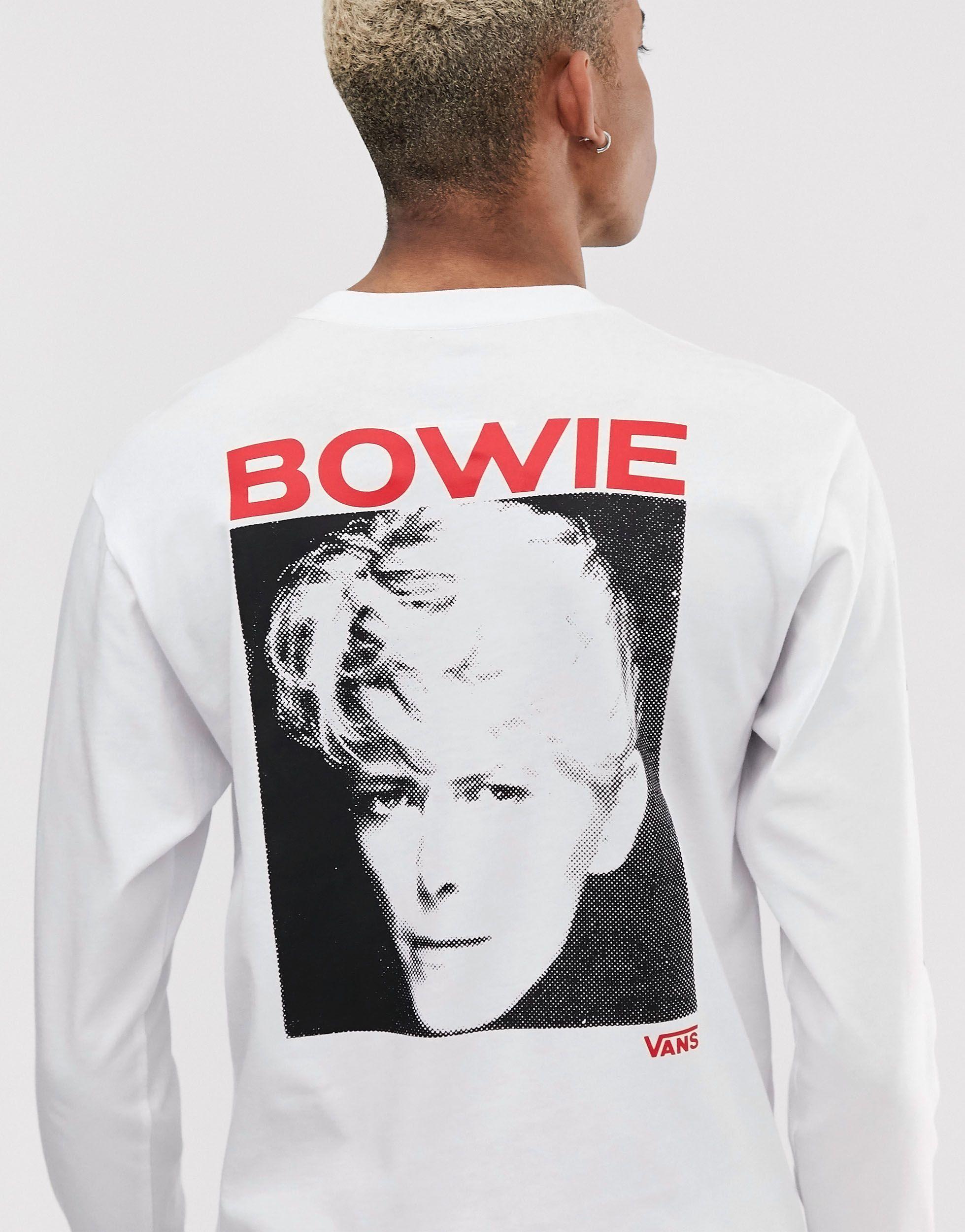 Vans Cotton X David Bowie Long Sleeve Top With Back Print in White for Men  - Lyst