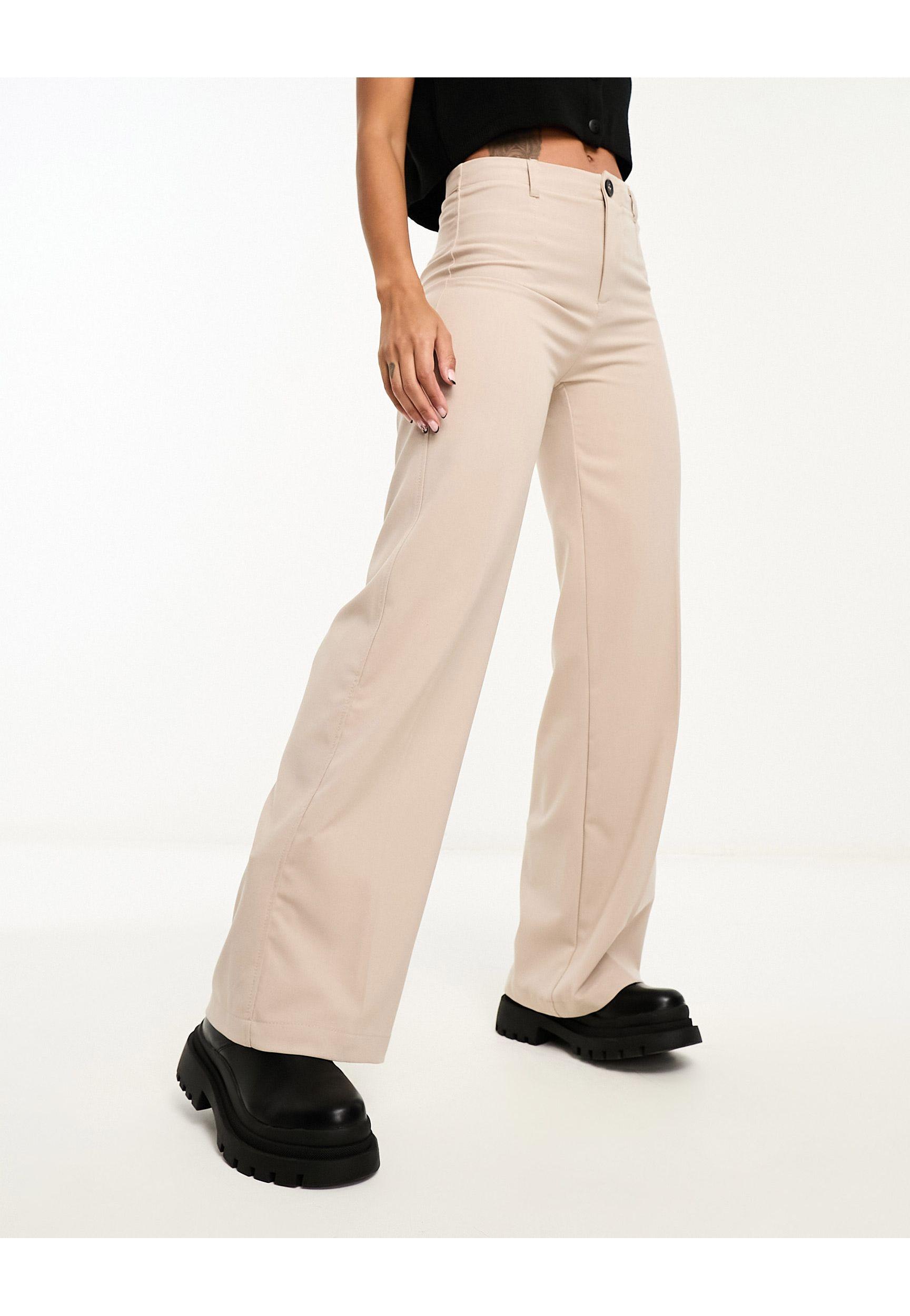 Pantalon large habillé coupe dad - champignon Bershka en coloris Blanc |  Lyst