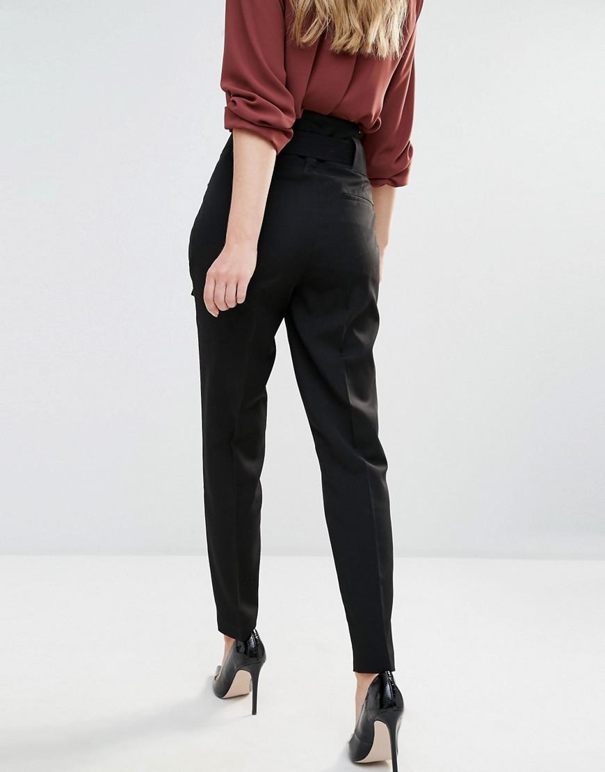 Y.A.S Synthetic Tudor Paper Bag Pants in Black - Lyst