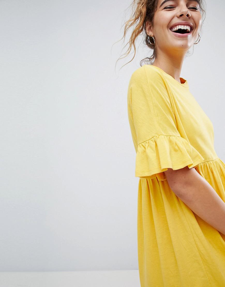 yellow smock dress