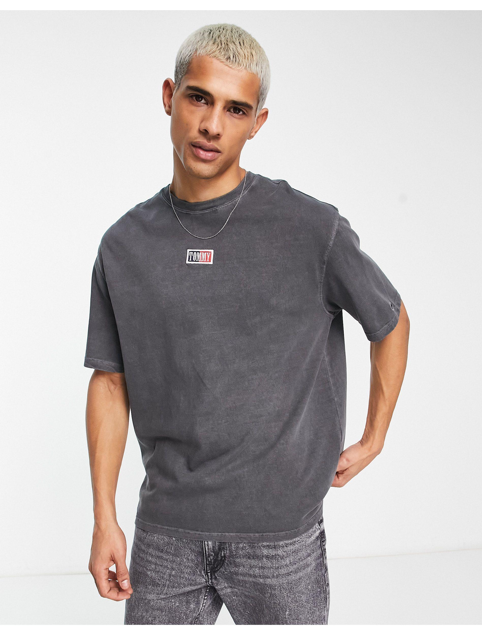 Hilfiger Centre Skate Logo T-shirt in Gray for Men | Lyst