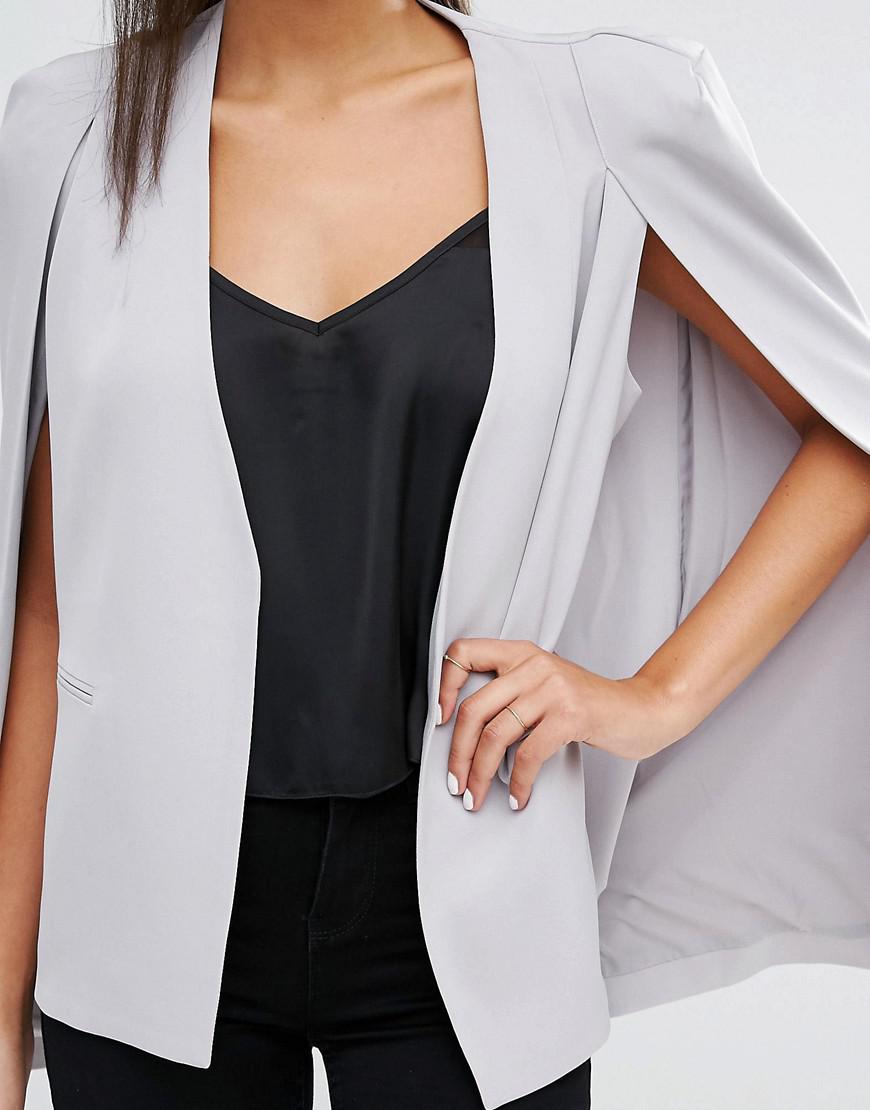 grey cape blazer