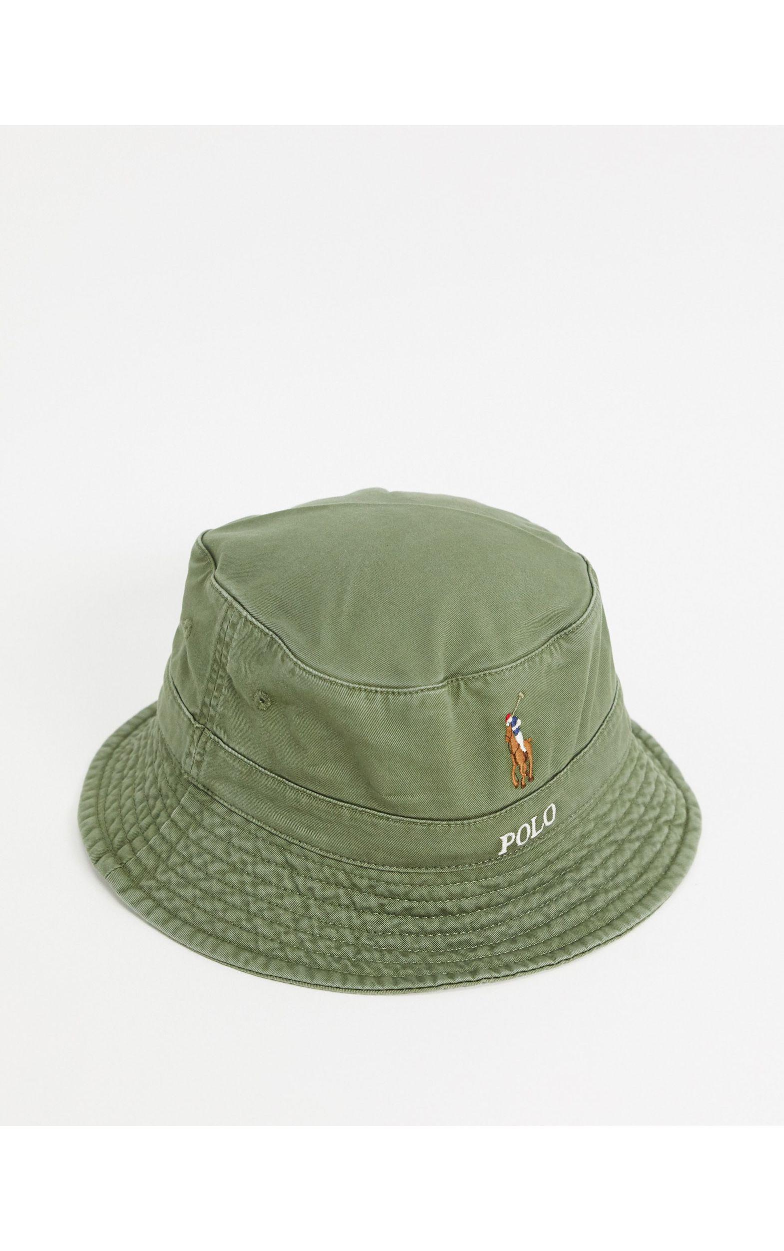 Polo Ralph Lauren Bucket Hat in Green for Men Lyst