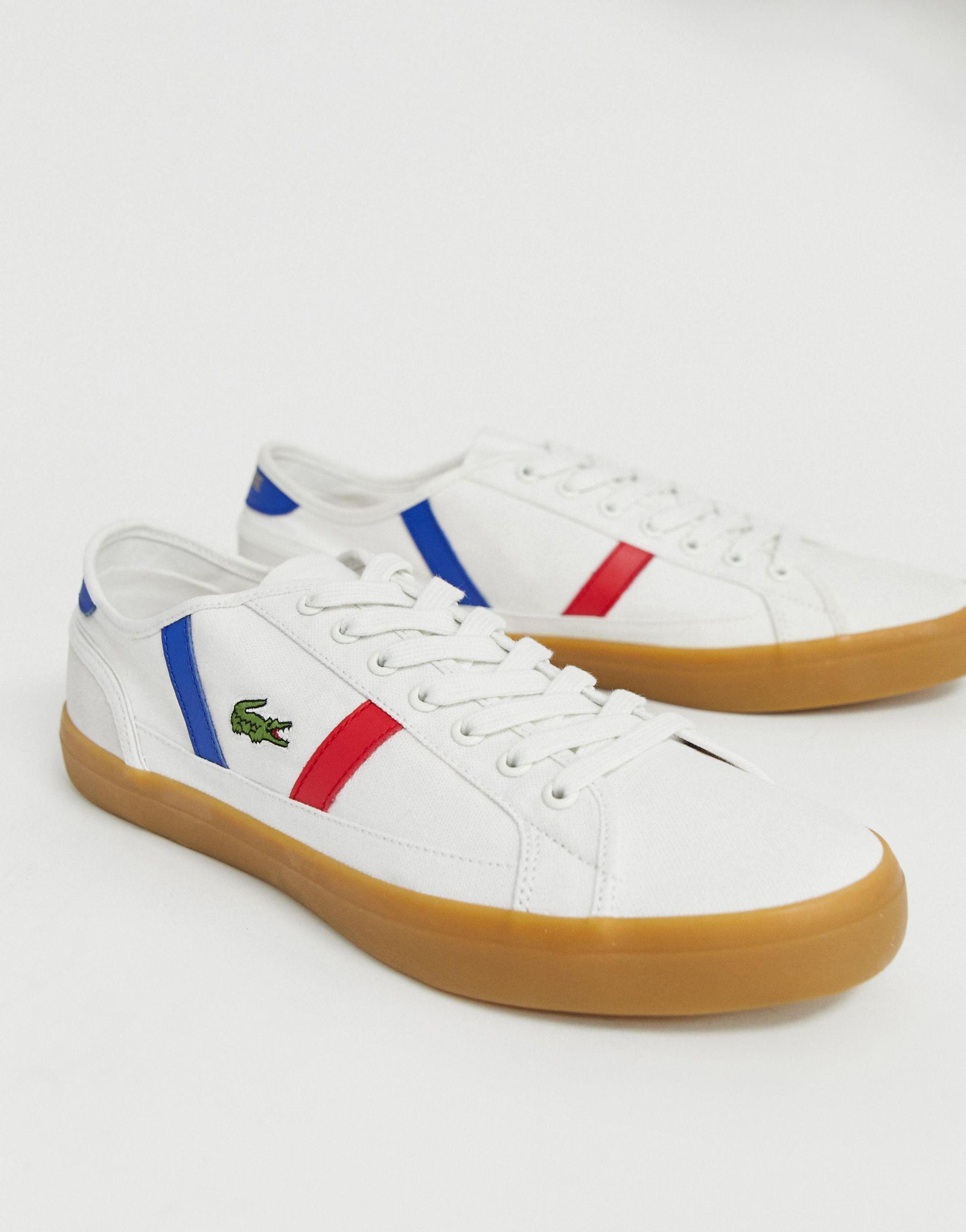 Lacoste Sideline Plimsolls in White for 