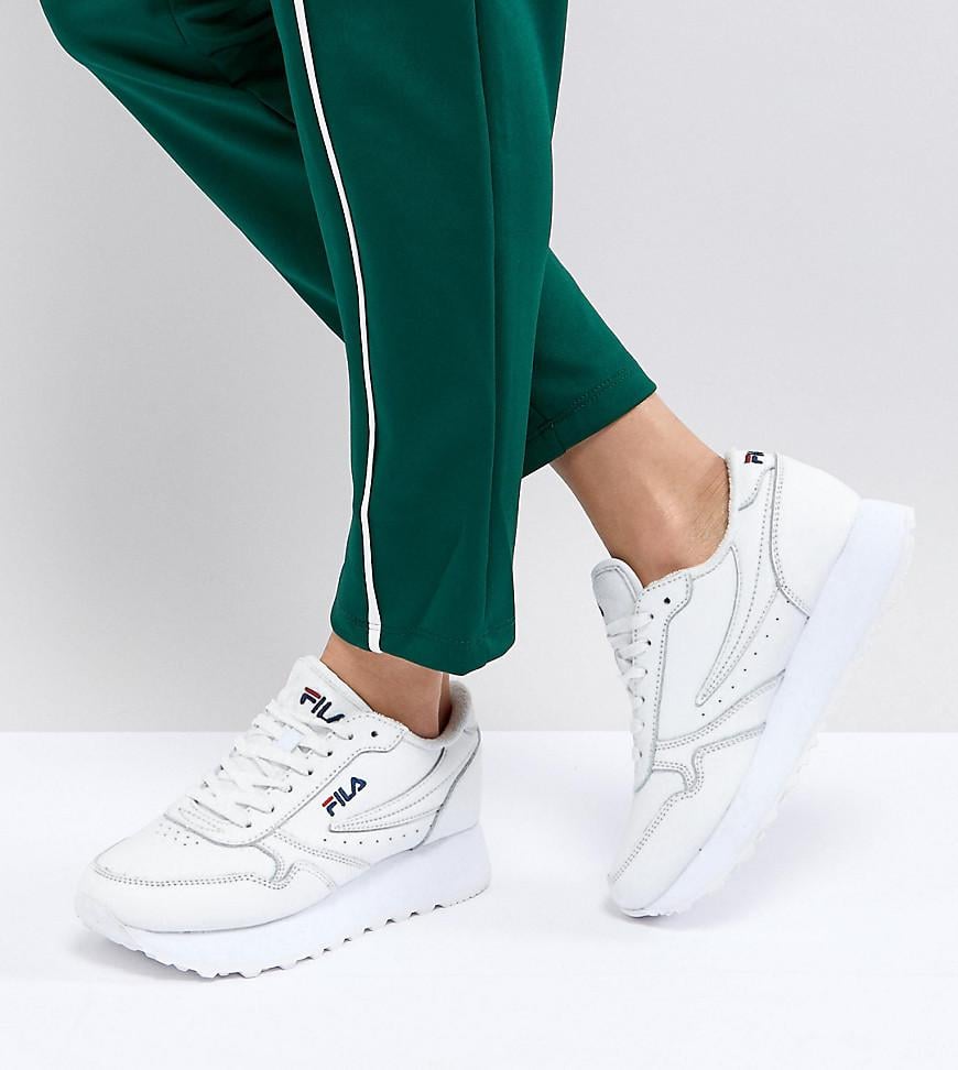 Fila Platform Orbit Sneakers In White 