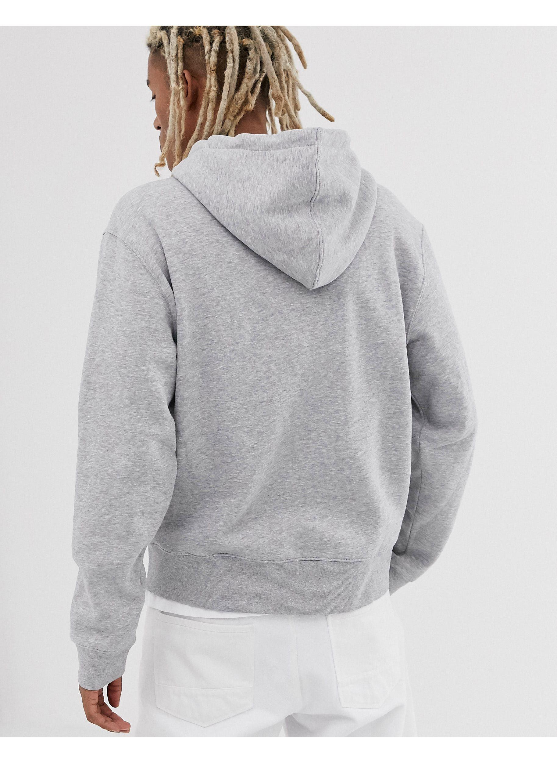 Weekday Tom Zip Hoodie in Gray for Men Lyst