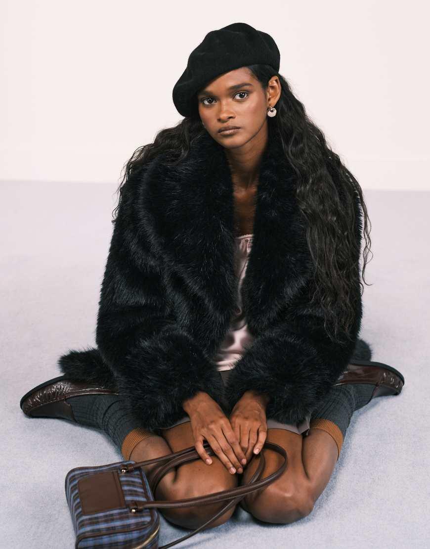 Cappotto Donna Asos Cappotto Pelliccia Cintura Cappotto Con Pelo