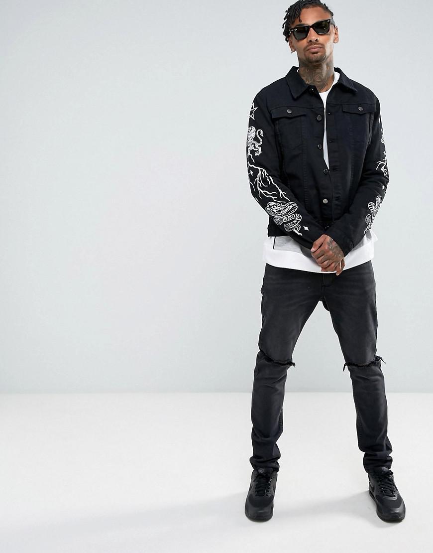 Criminal Damage Denim Jacket With Back 