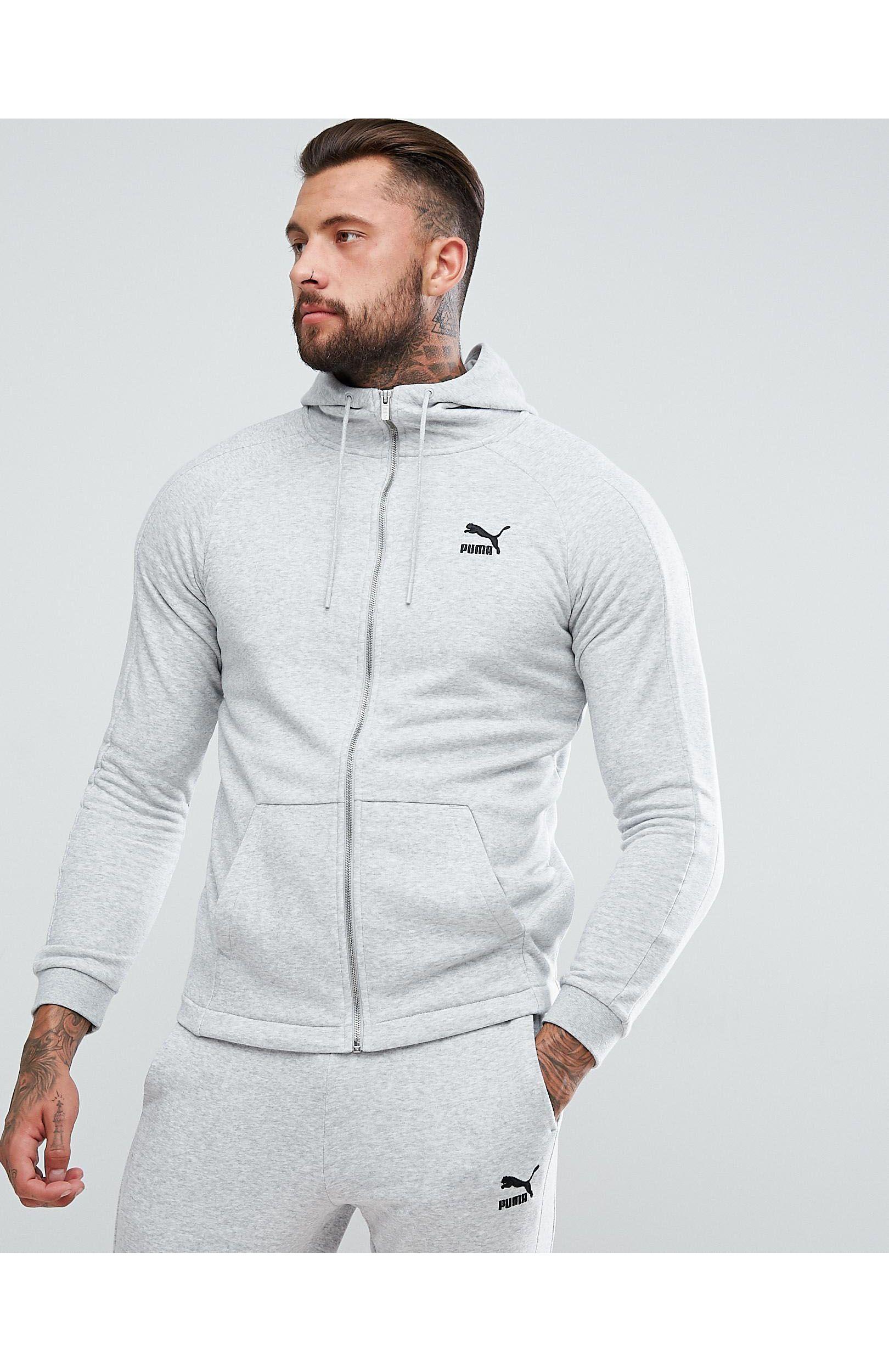 PUMA Skinny Fit Tracksuit Set In Gray Exclusive At Asos for Men - Lyst