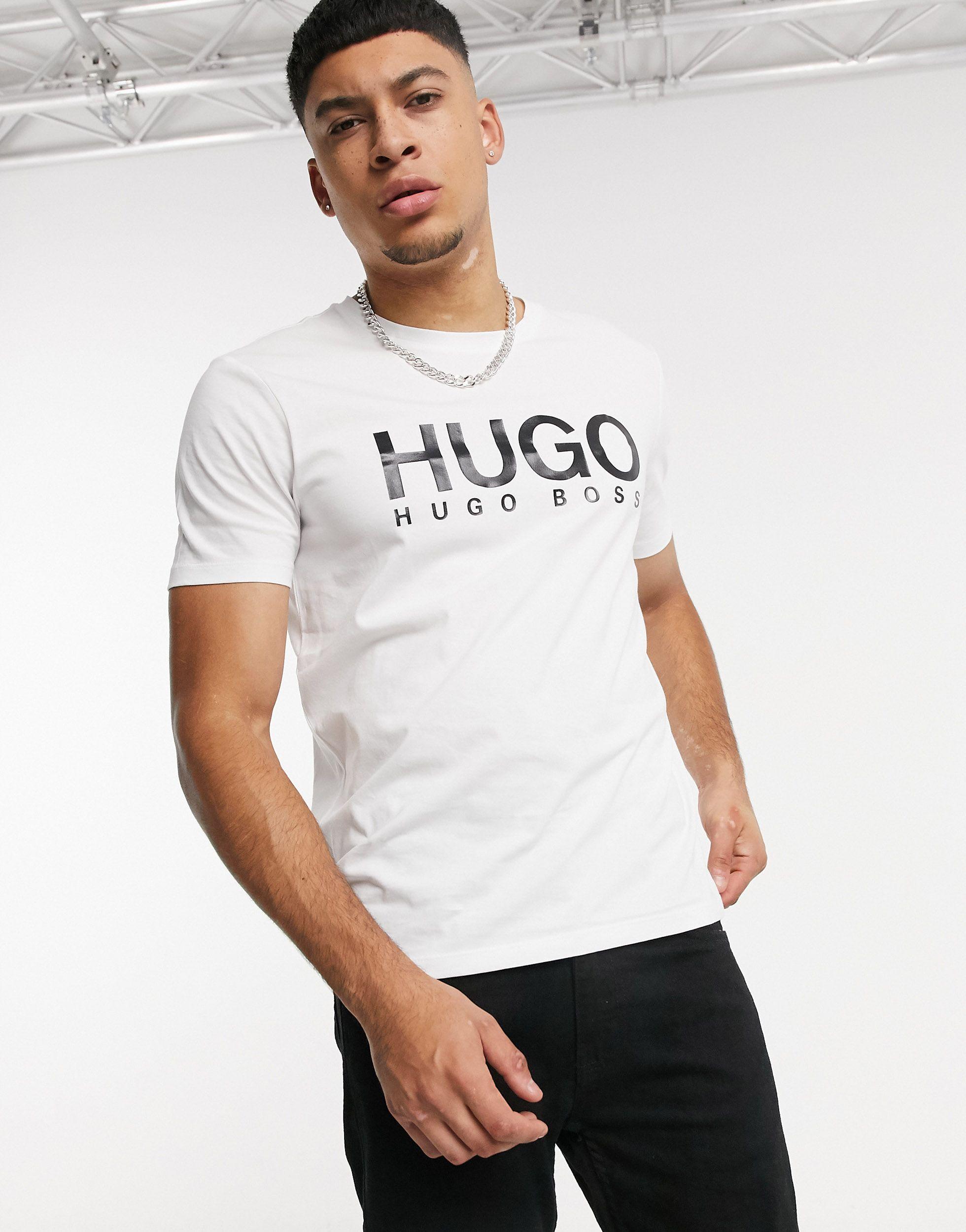 Dolive - t-shirt bianca con logo grande da Uomo di HUGO in Bianco | Lyst