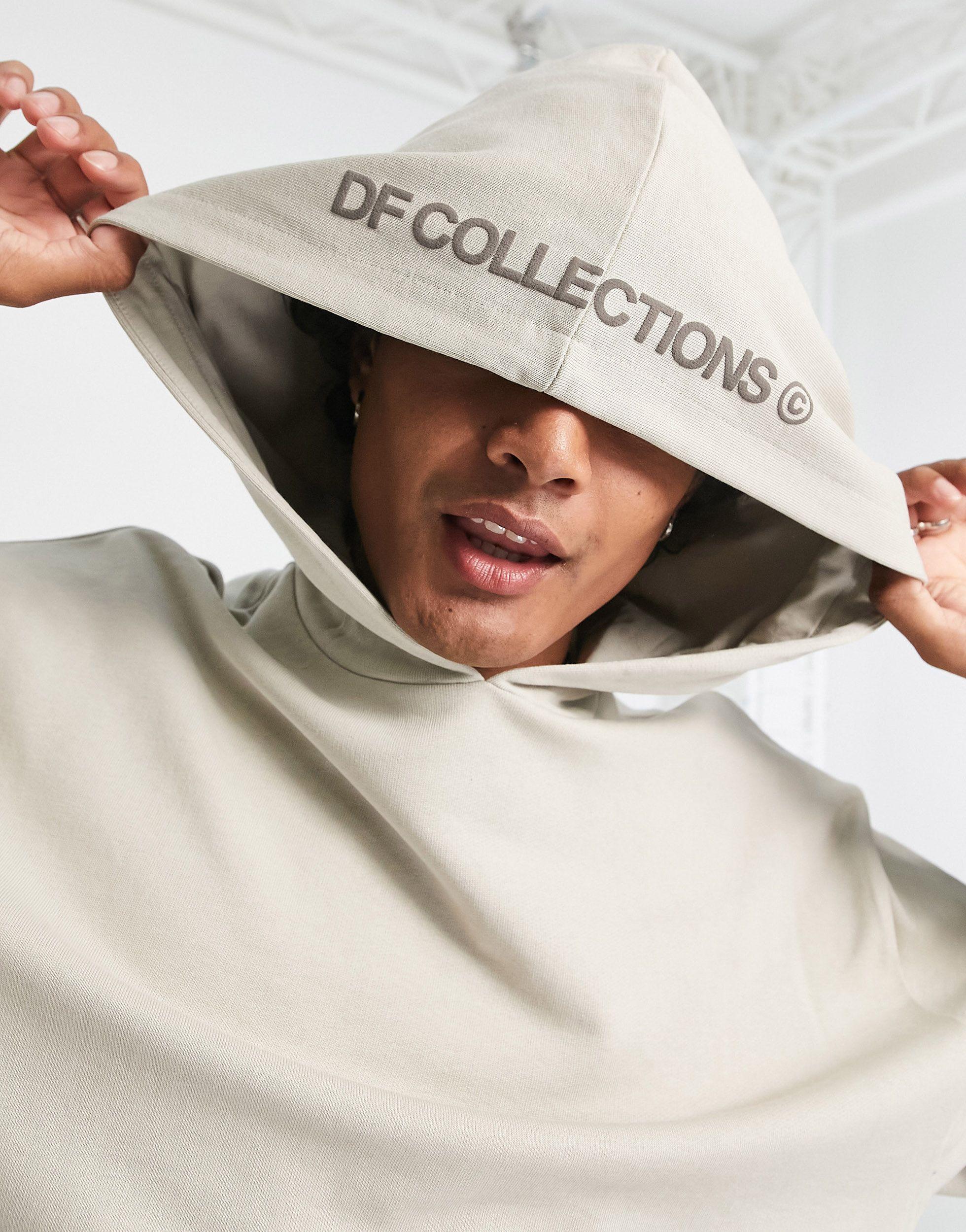ASOS Asos Dark Future Co-ord Oversized Hoodie With Multi Puff Prints And  Woven Label in Natural for Men | Lyst