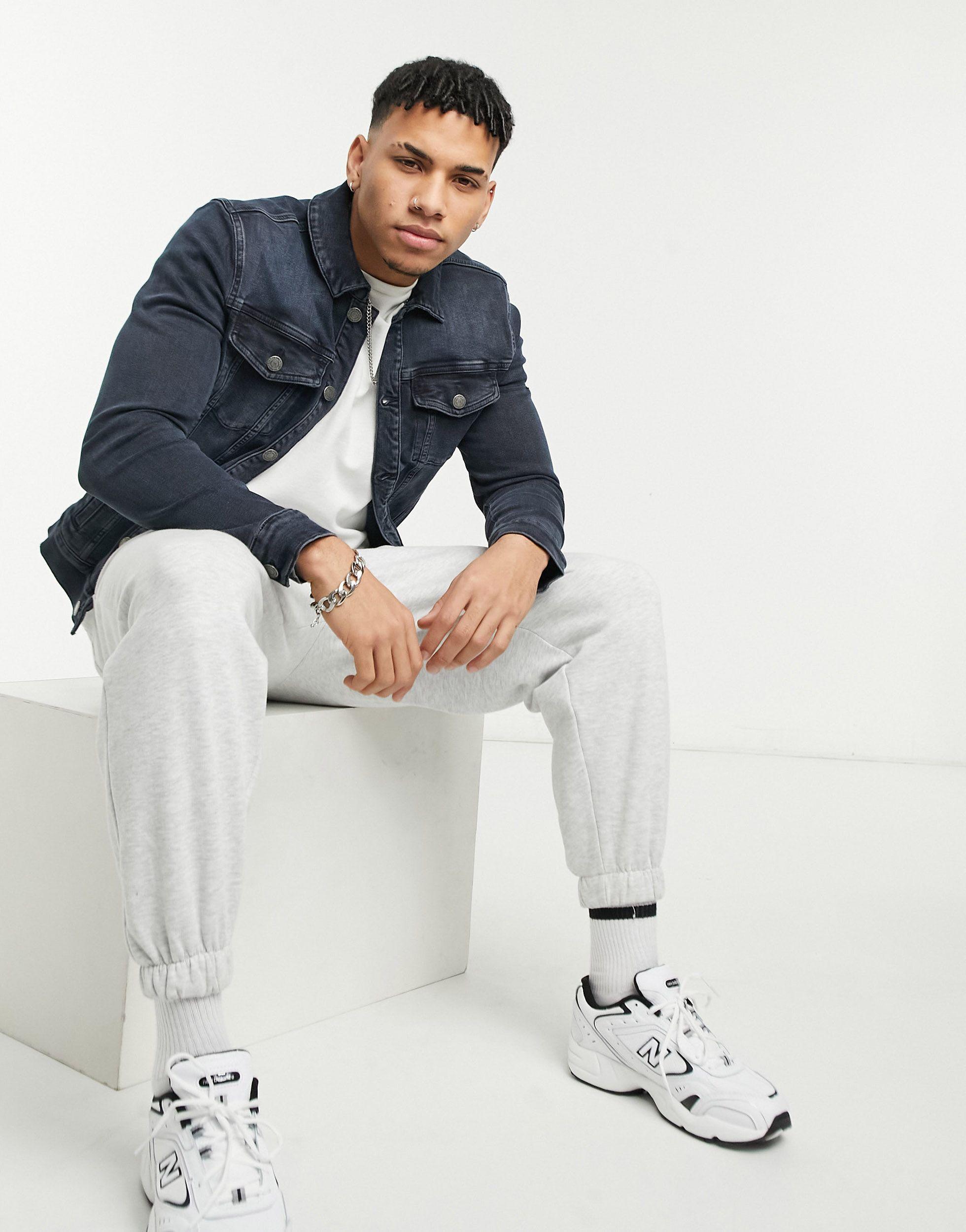 River Island Denim Jacket in Washed 