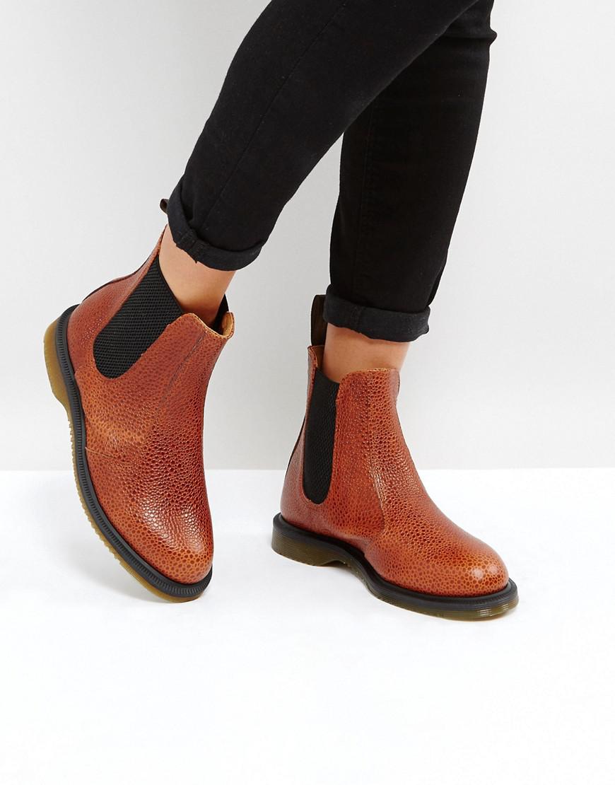 Dr. Martens Leather Kensington Flora Chestnut Chelsea Boots | Lyst Australia
