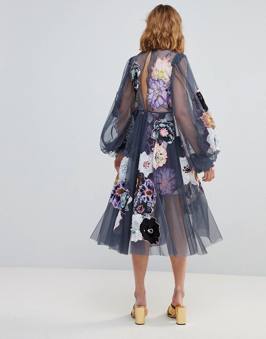Embellished smock dress hotsell