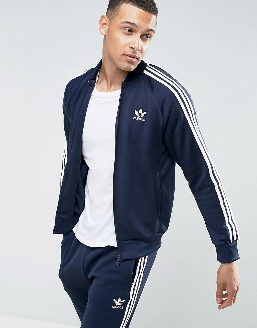 adidas originals superstar cuffed jogger in navy br4288