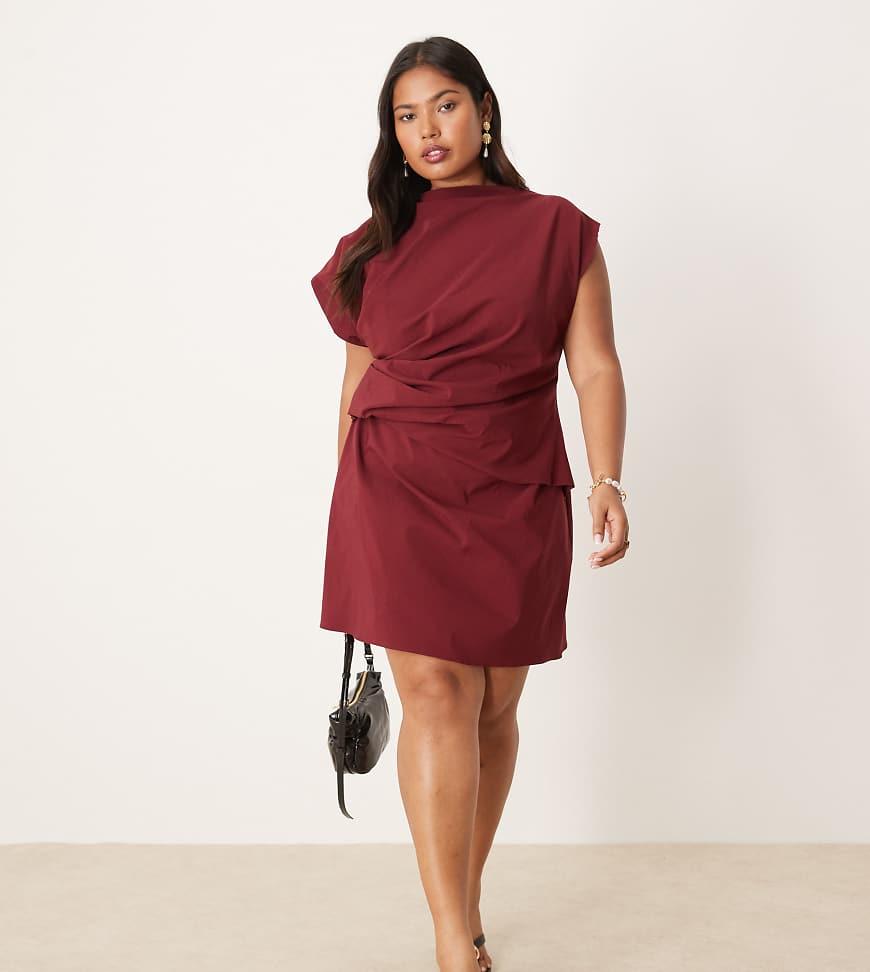 asos knee length dress ASOS Design Square Neck Midi Dress in Khaki green
