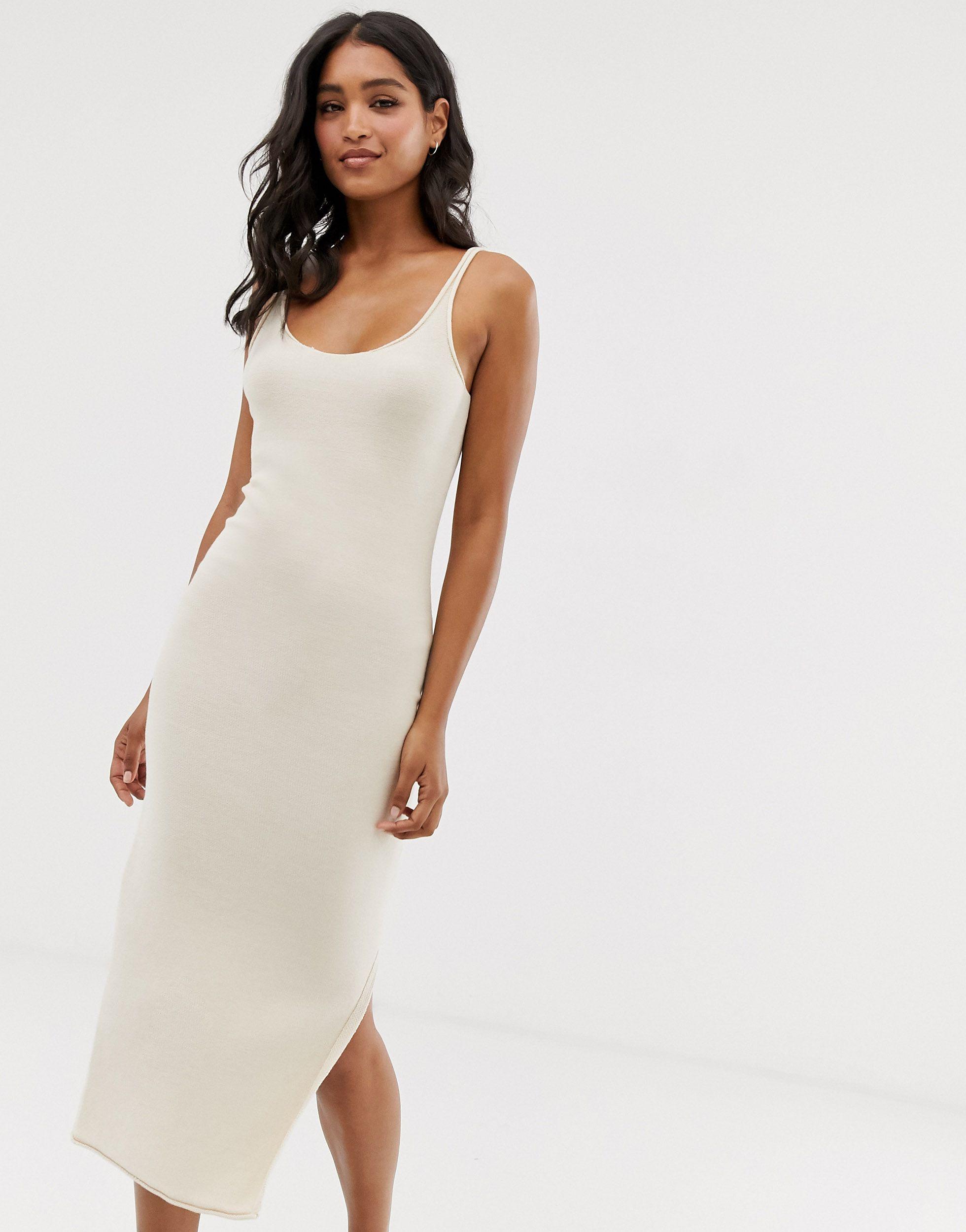 white slip on dress